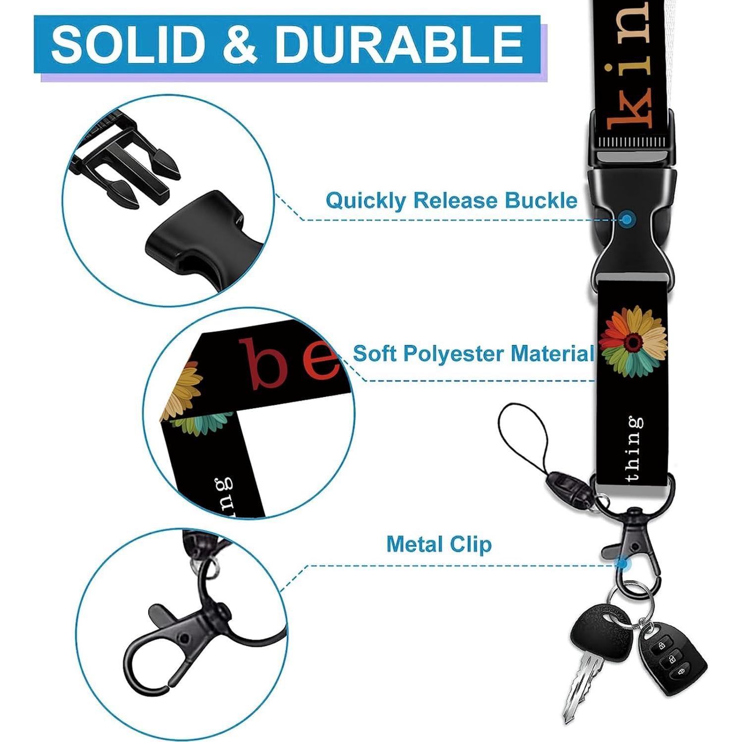 Portatarjetas vertical Dooyilets con cordón desmontable y carrete