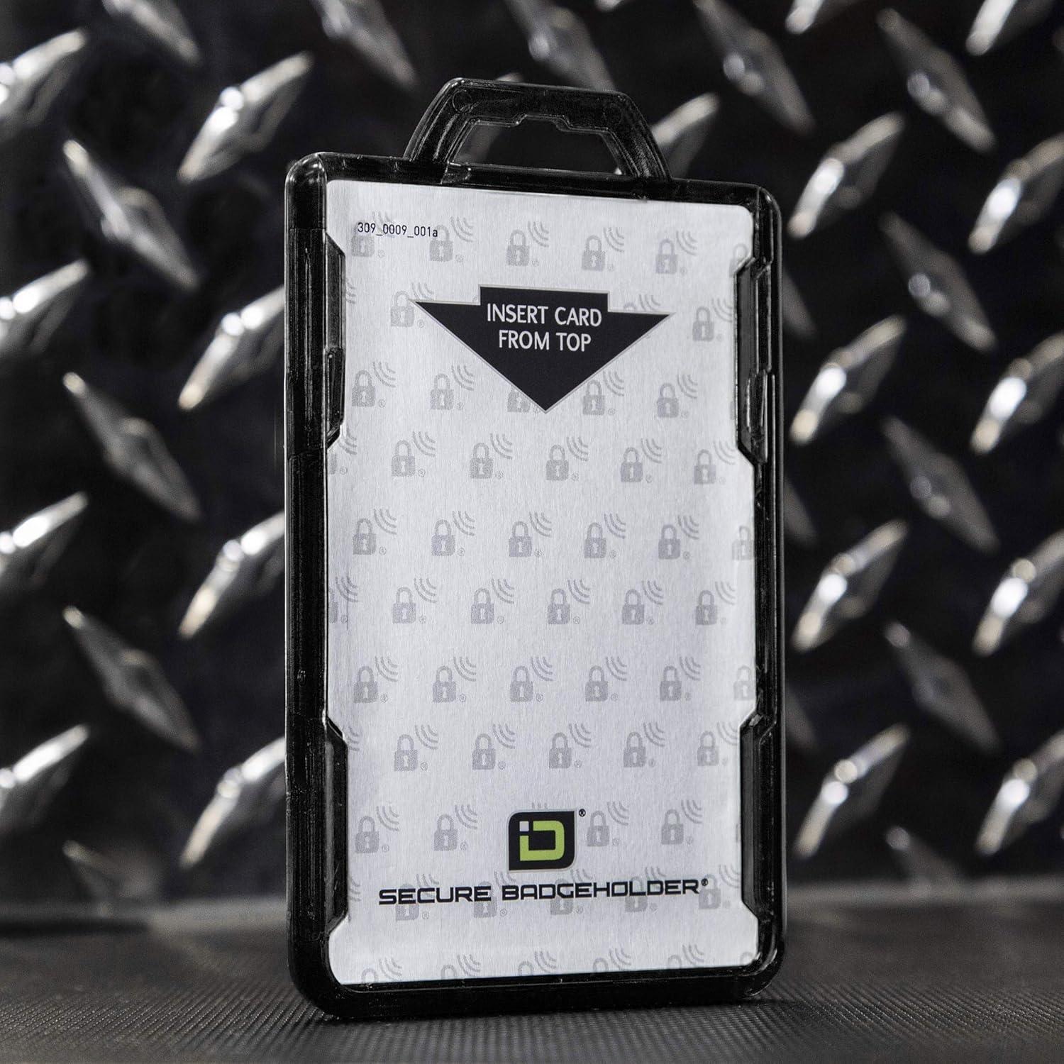 Soporte de Insignia ID Stronghold Duolite Negro - 2 Tarjetas RFID