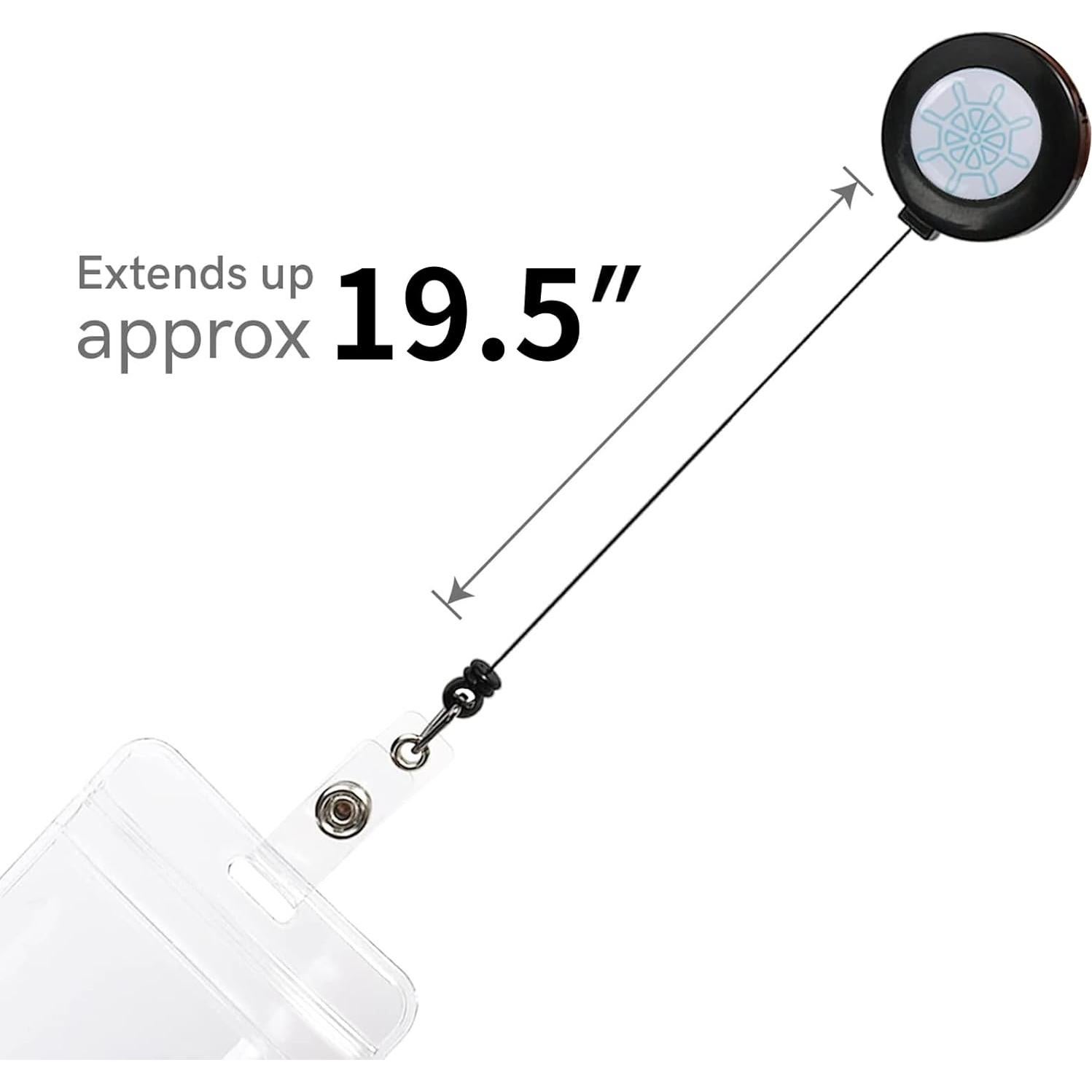 Cordón Retráctil Impermeable ZHEMEILU con Portatarjetas ID