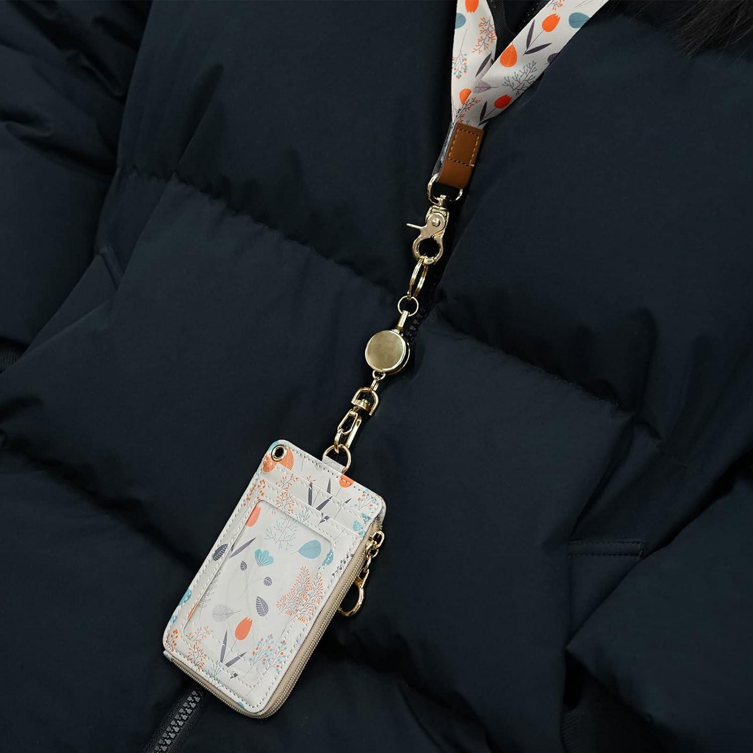 Portatarjetas Retráctil de Metal Bolimoss 3 Piezas Oro