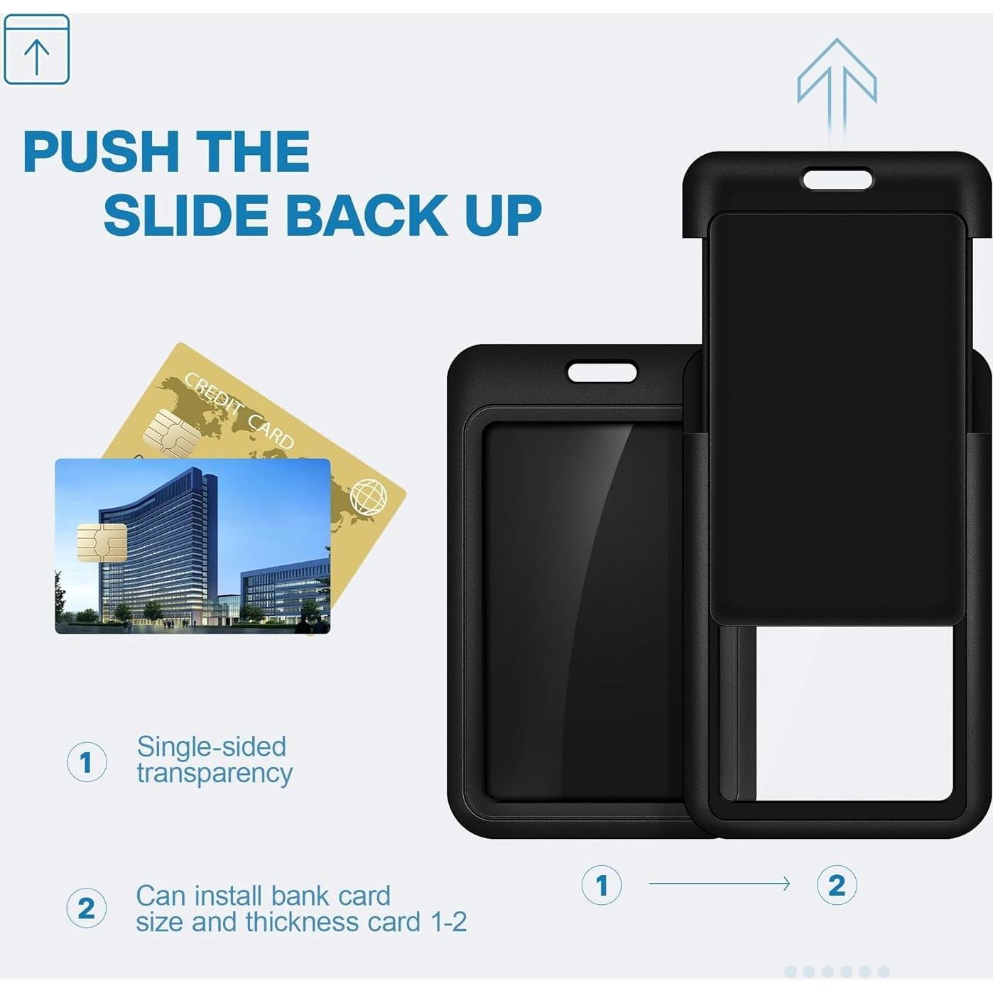 Paquete 6 Piezas Soporte Insignia Retráctil DINALLE Negro