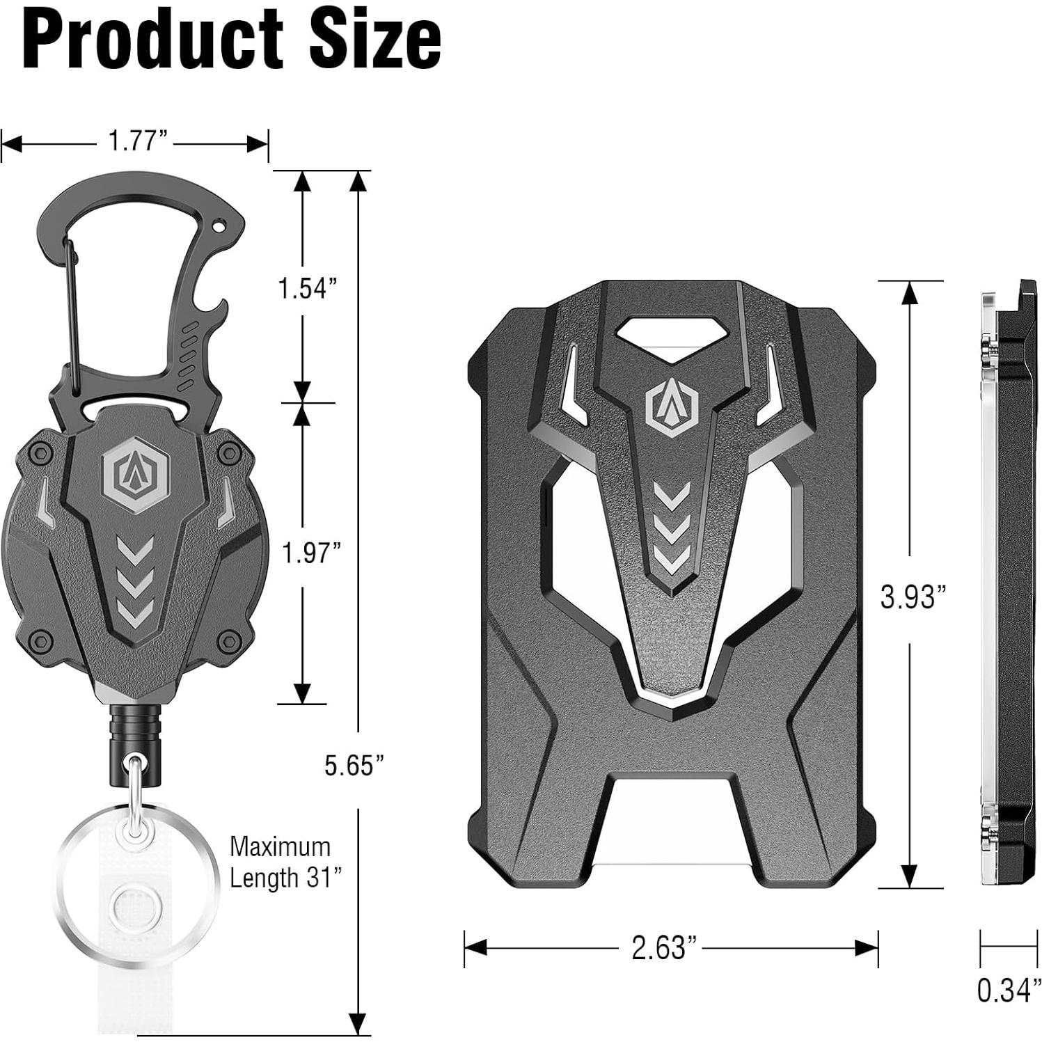 Juego de Sujetadores de Insignias Retráctiles Autonomier 2 Piezas