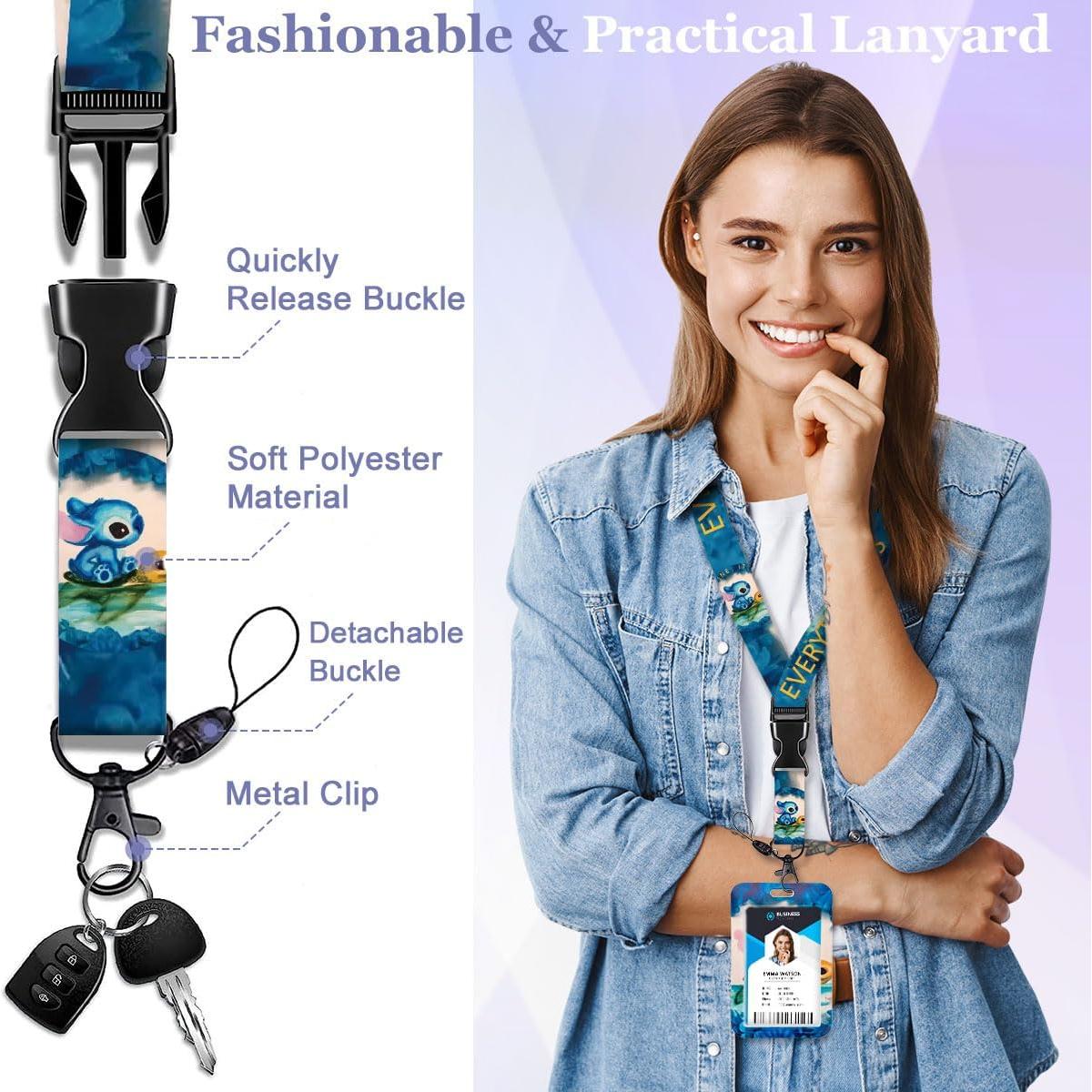 Lanyard de Insignia HASFINE Tortuga Divertida con Carrete 61cm