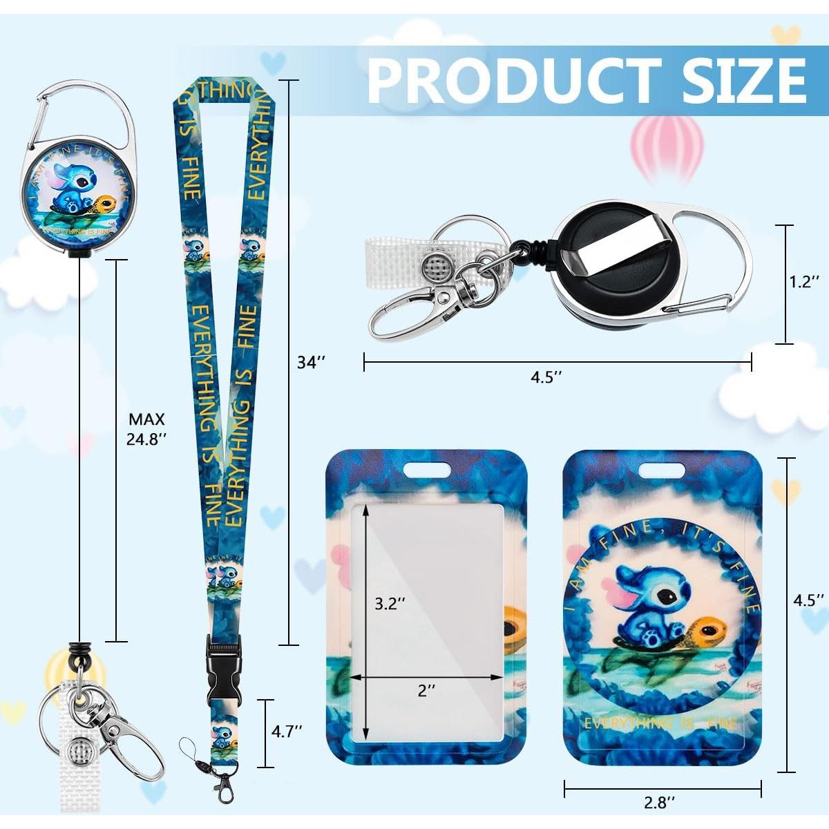 Lanyard de Insignia HASFINE Tortuga Divertida con Carrete 61cm