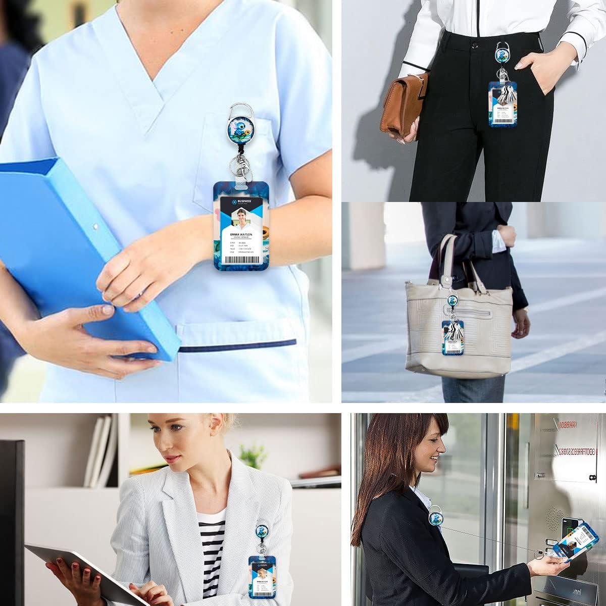 Lanyard de Insignia HASFINE Tortuga Divertida con Carrete 61cm