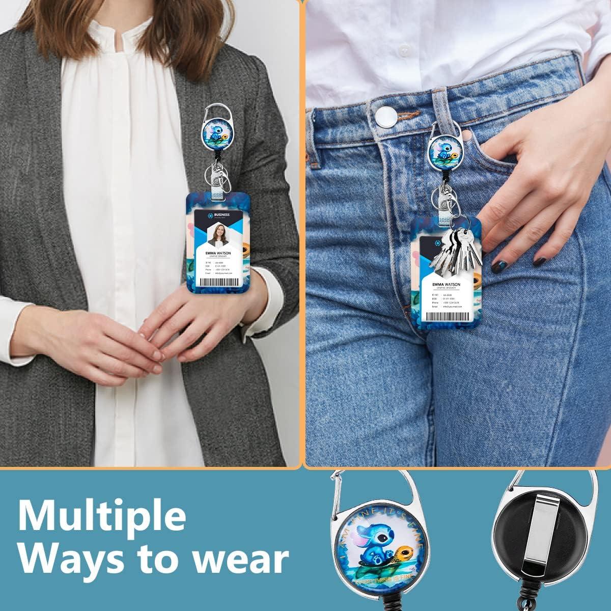 Lanyard de Insignia HASFINE Tortuga Divertida con Carrete 61cm