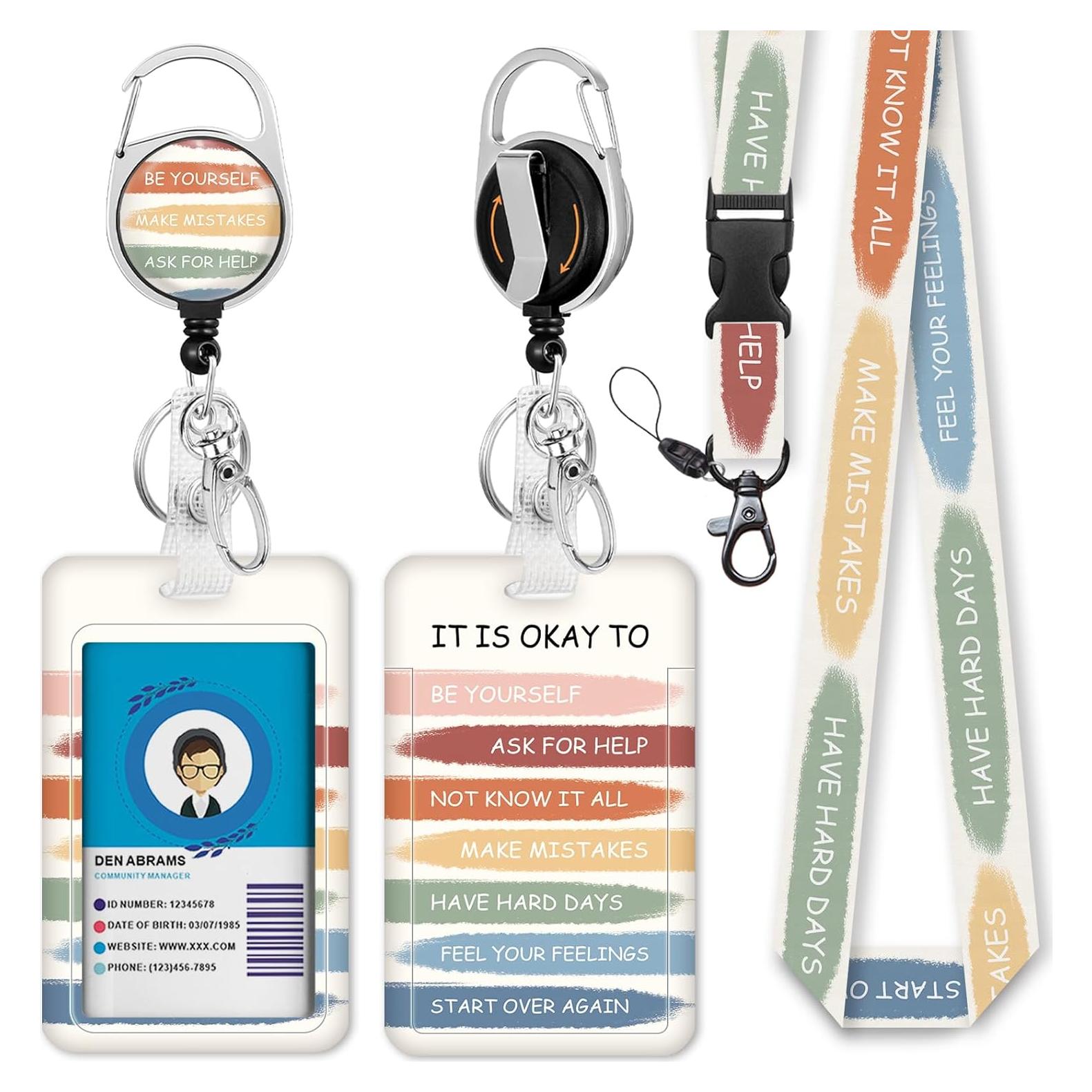 Lanyard Retráctil GIANCOMICS con Soporte de Identificación