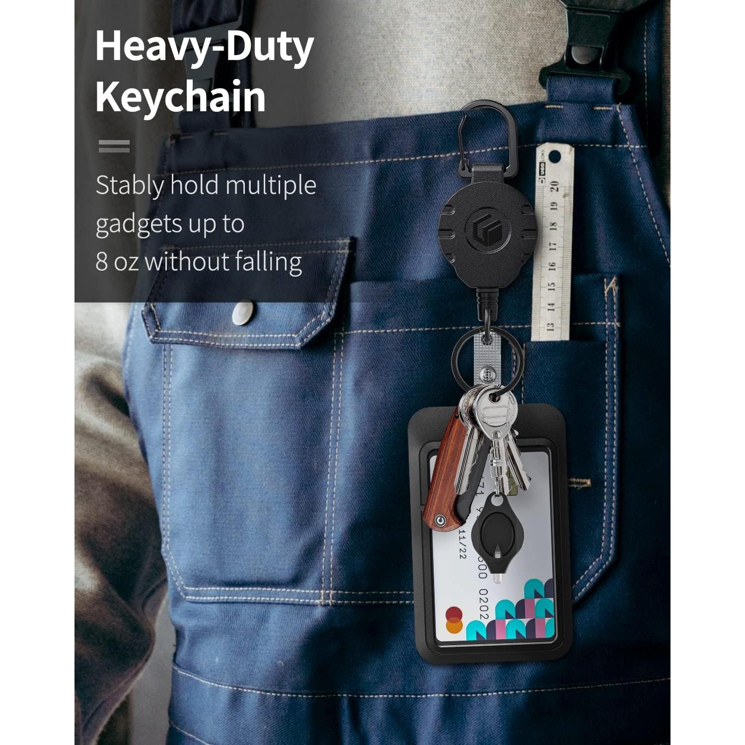 Portatarjetas Deslizable Uniclife 2 Pack con Carrete Retráctil