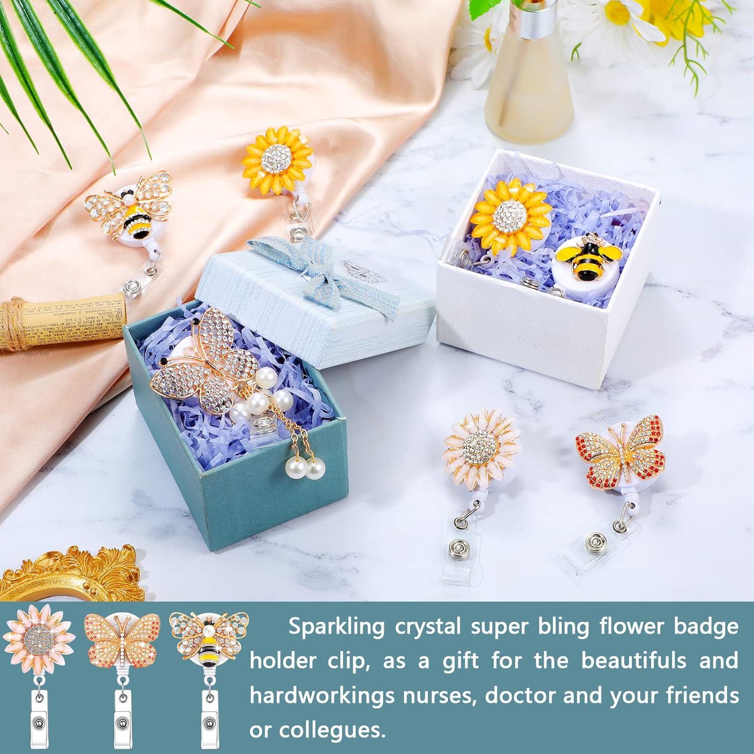 Chinco 6 Piezas Rueda de Insignia Girasol con Cristales