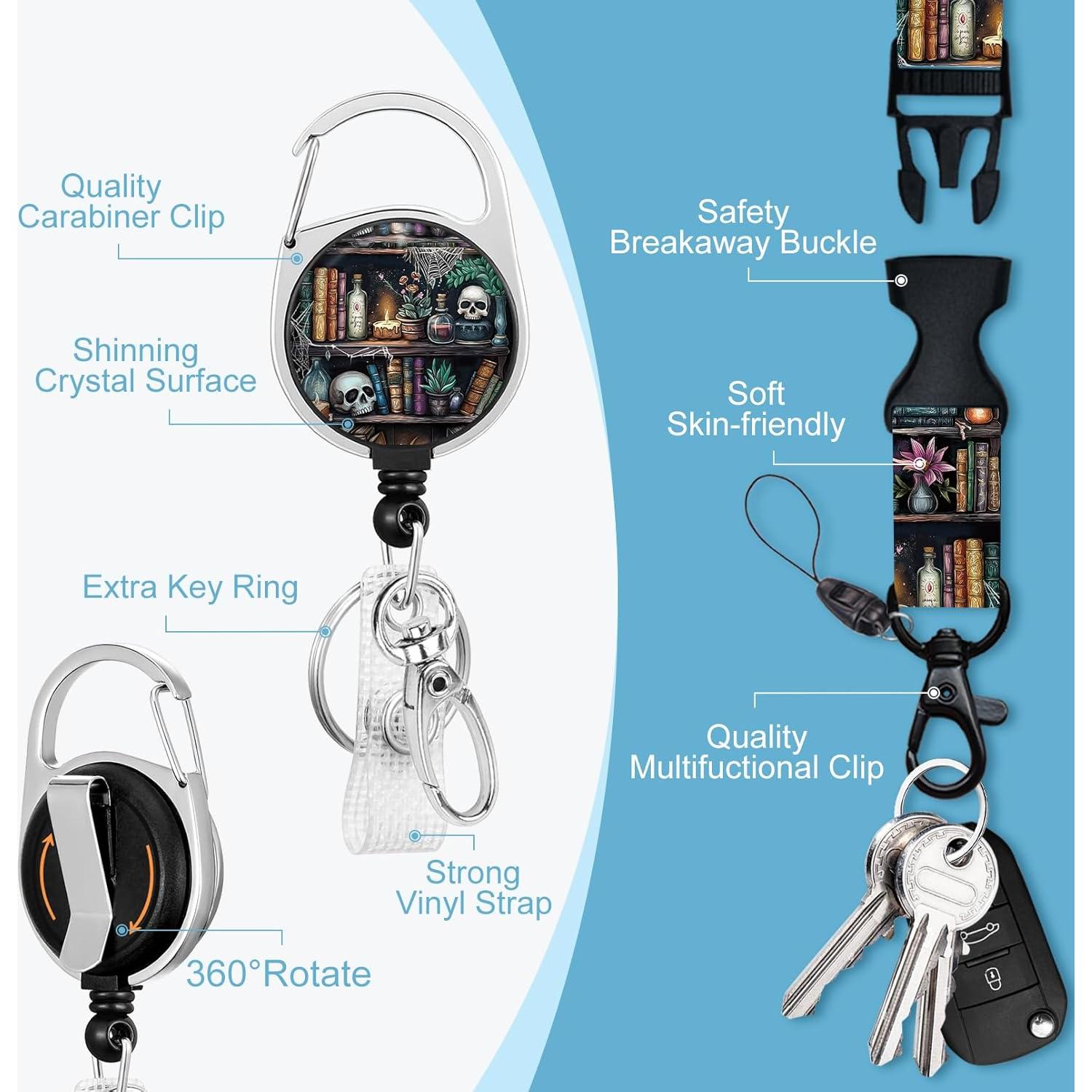 Cinta de identificación gótica Immaturus con carrete retráctil