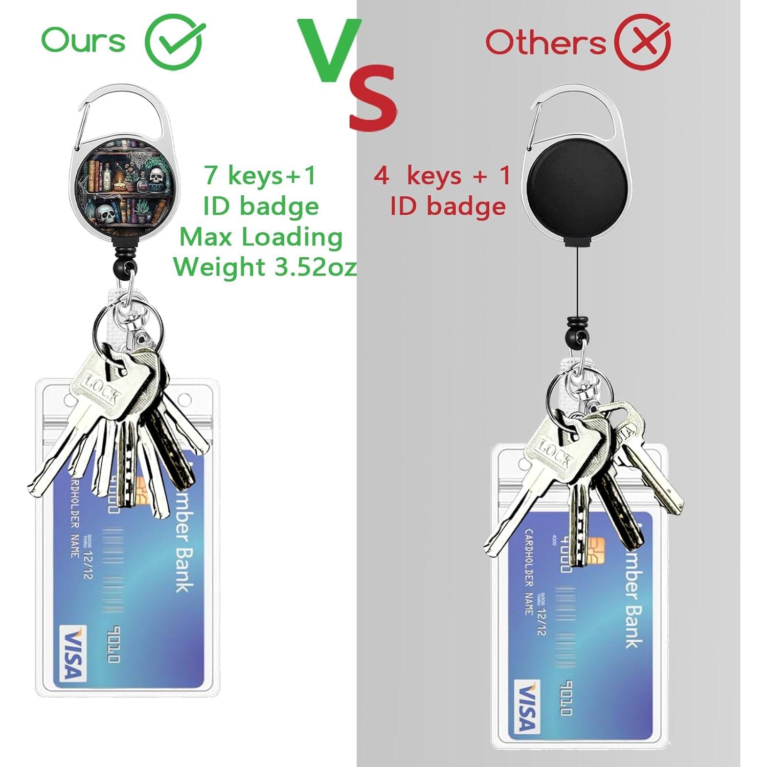 Cinta de identificación gótica Immaturus con carrete retráctil