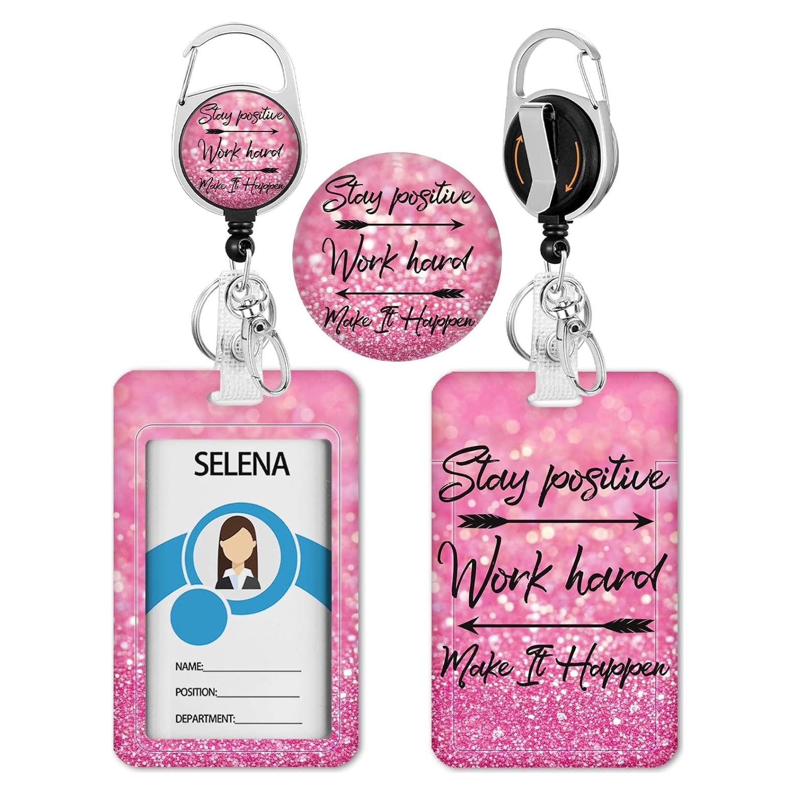 Porta Insignia Retráctil Lebrocoli con Clip y Diseño Positivo