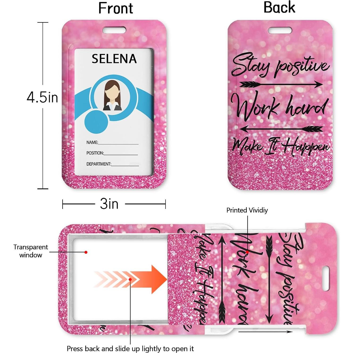 Porta Insignia Retráctil Lebrocoli con Clip y Diseño Positivo