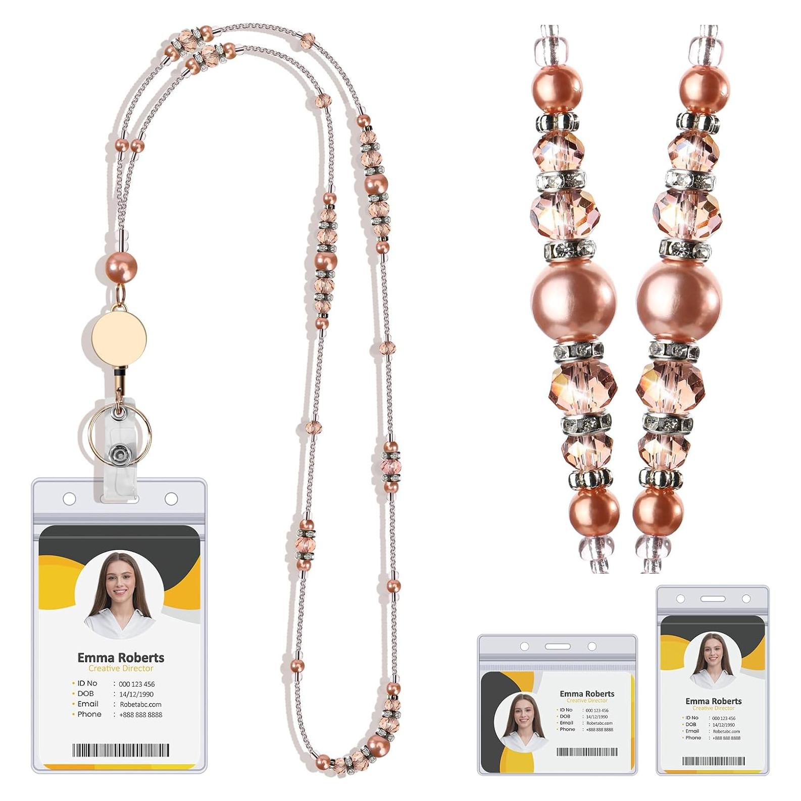 Cinta Retráctil para Identificación Poaivel con Perlas y Cristales