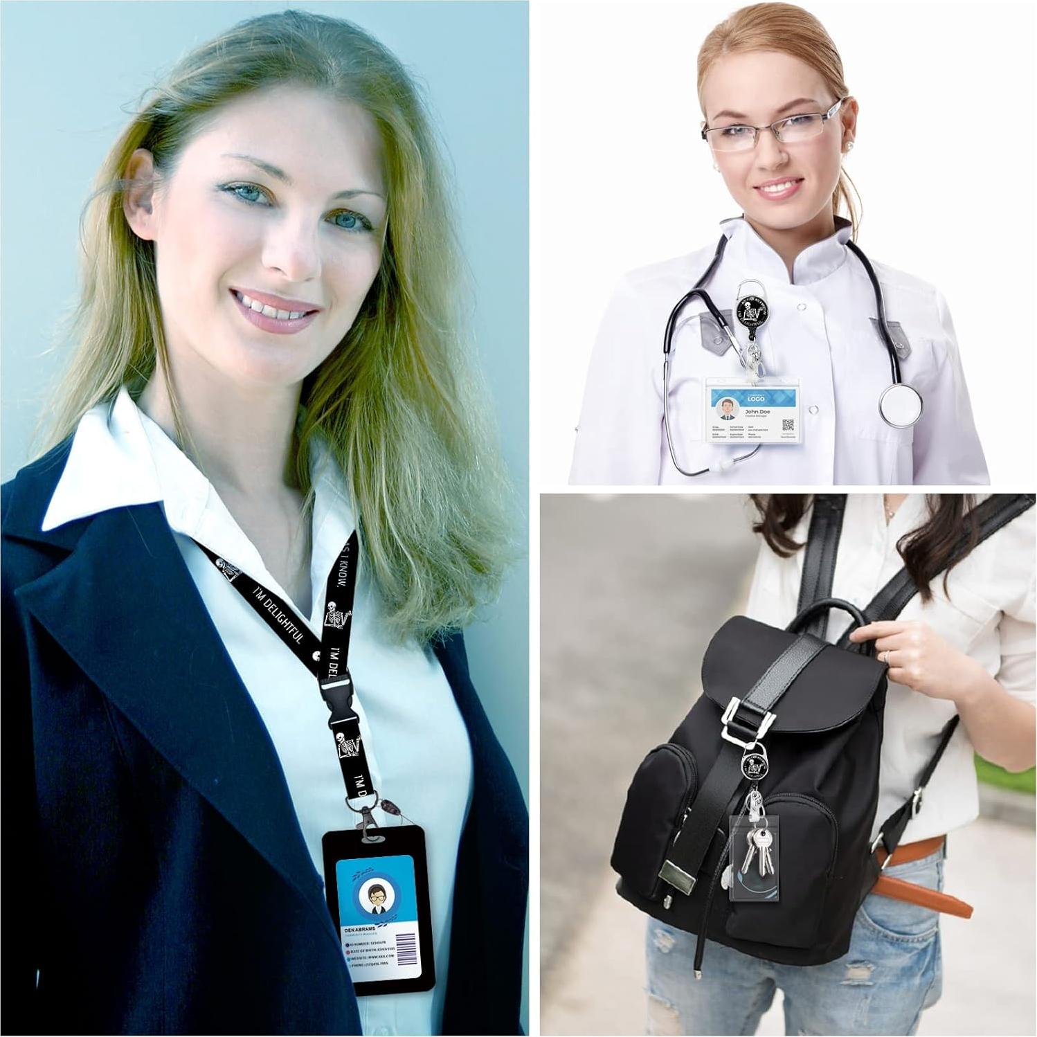 Carrete de Insignia Retráctil Gctriki Calavera 60cm Alta Resistencia