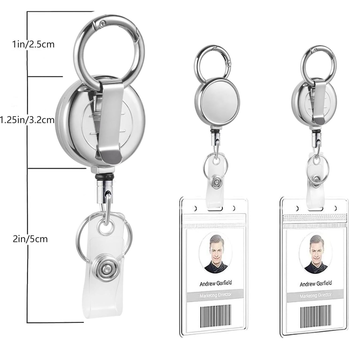 Paquete de 2 Sujetadores de Insignias FadyRaye Metal 10cm