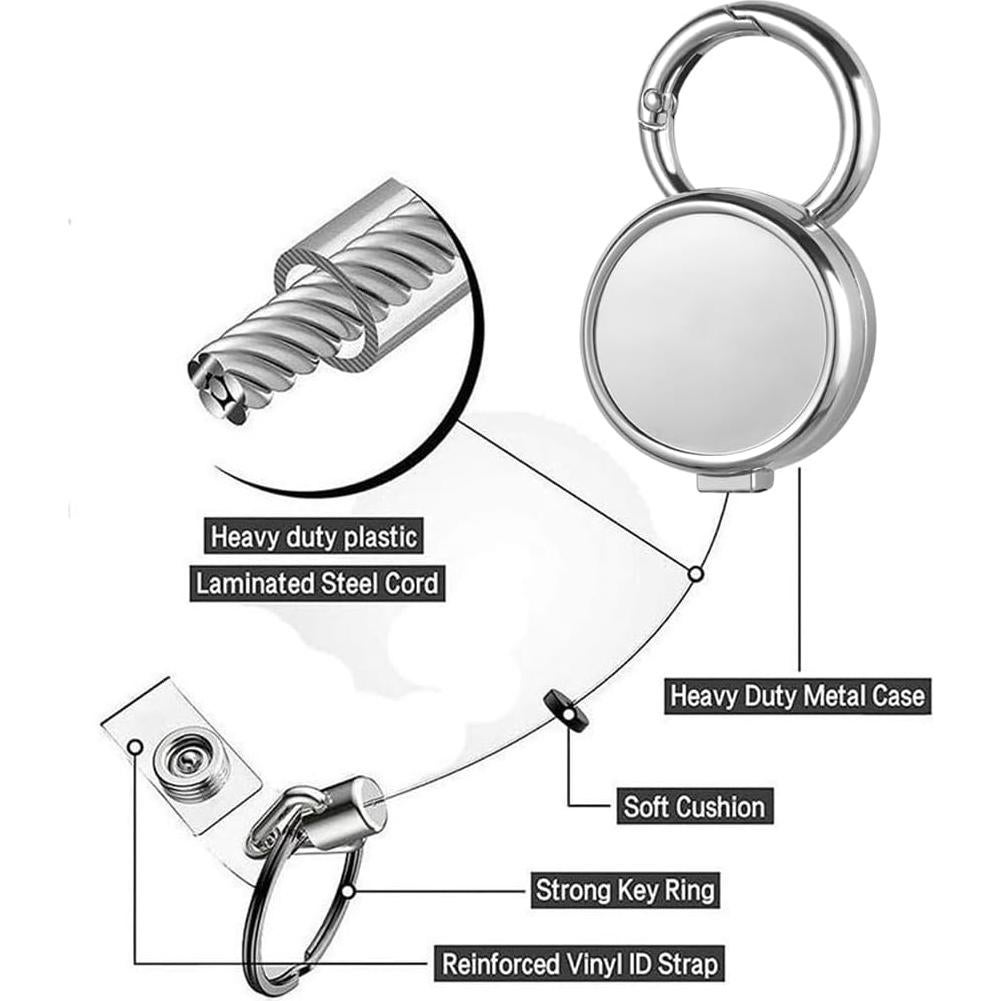Paquete de 2 Sujetadores de Insignias FadyRaye Metal 10cm