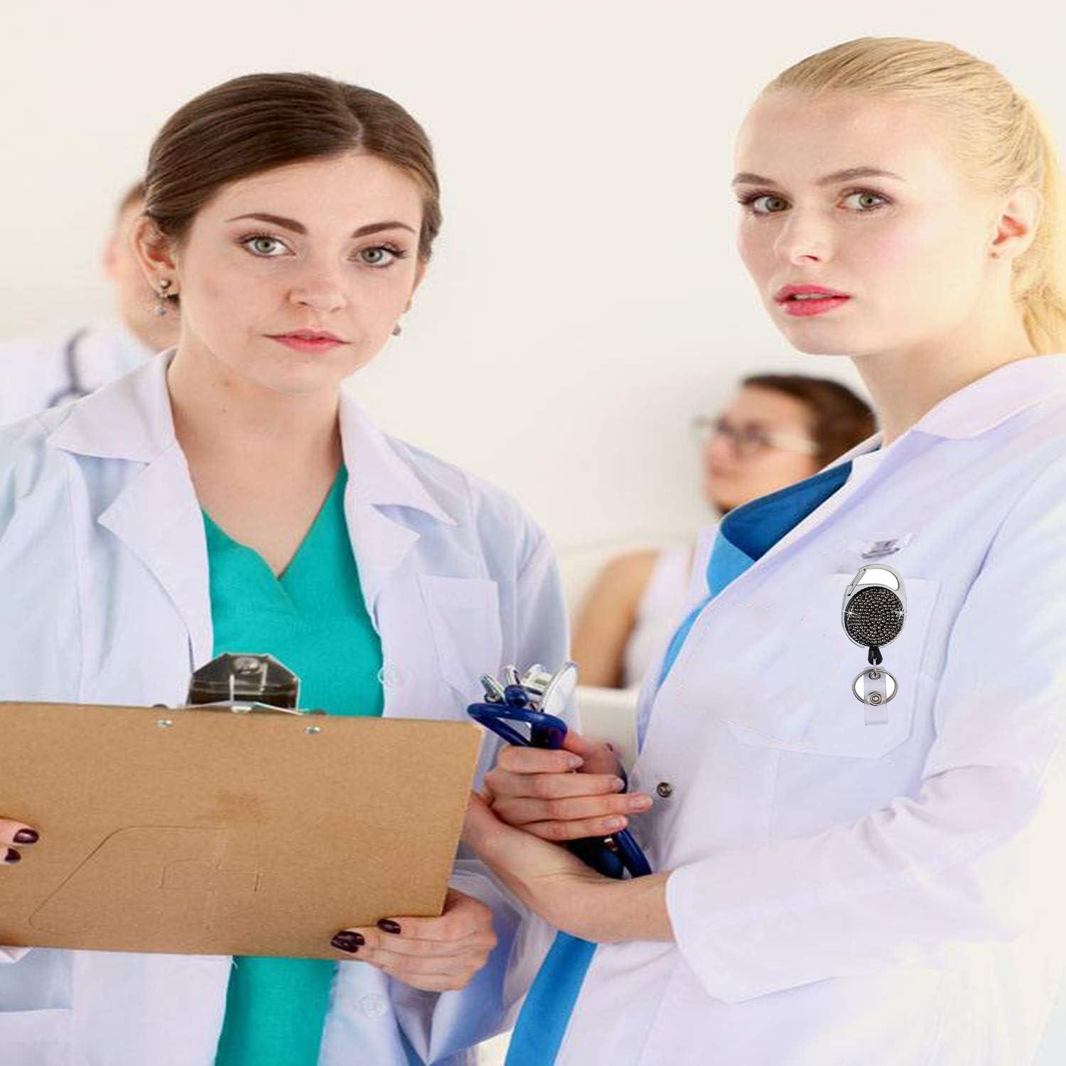 Soportes de Insignias Retráctiles WedFeir - 4 Piezas Brillantes