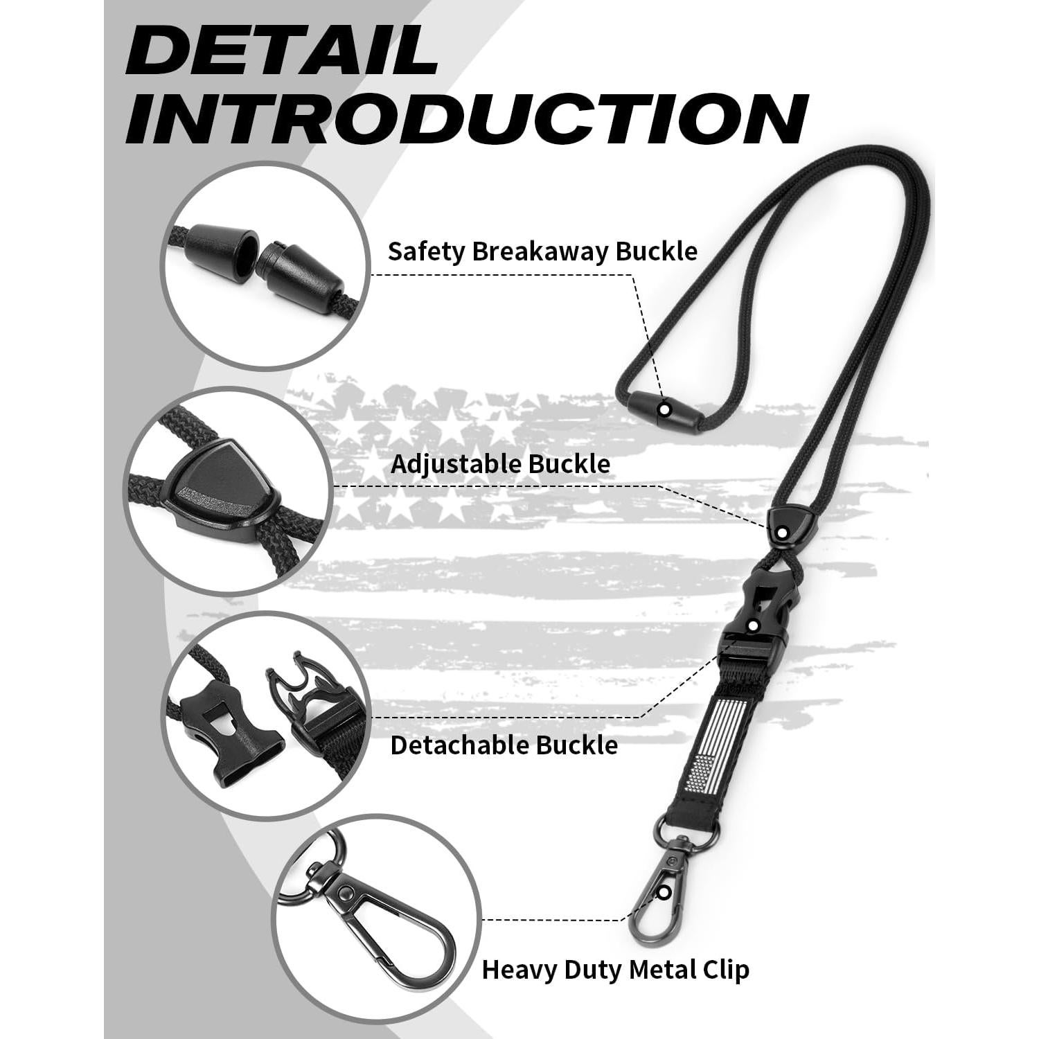 Soporte de Insignia LIUGX con Cinta Ajustable y Hebilla Rápida