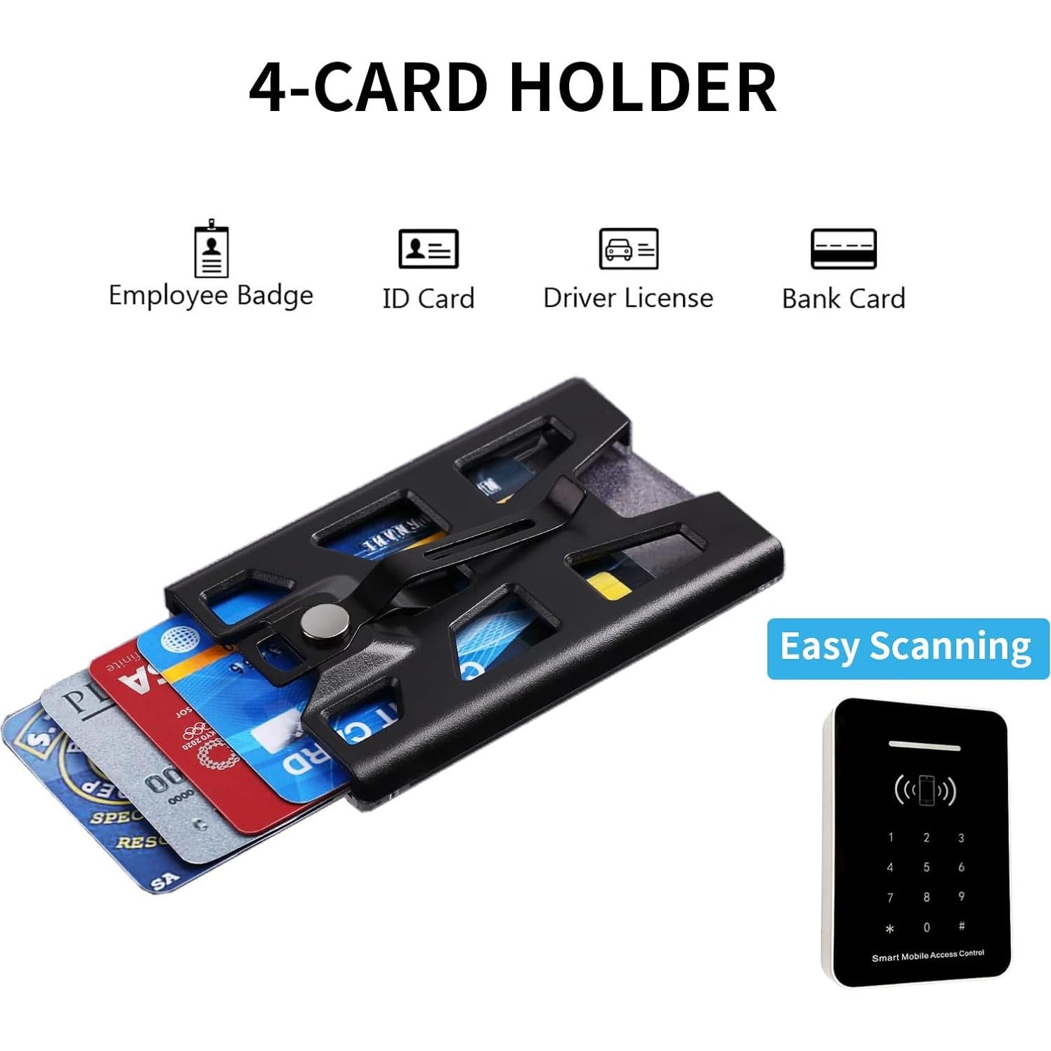 Soporte de Identificación ZAZE Retráctil Negro con Carrete