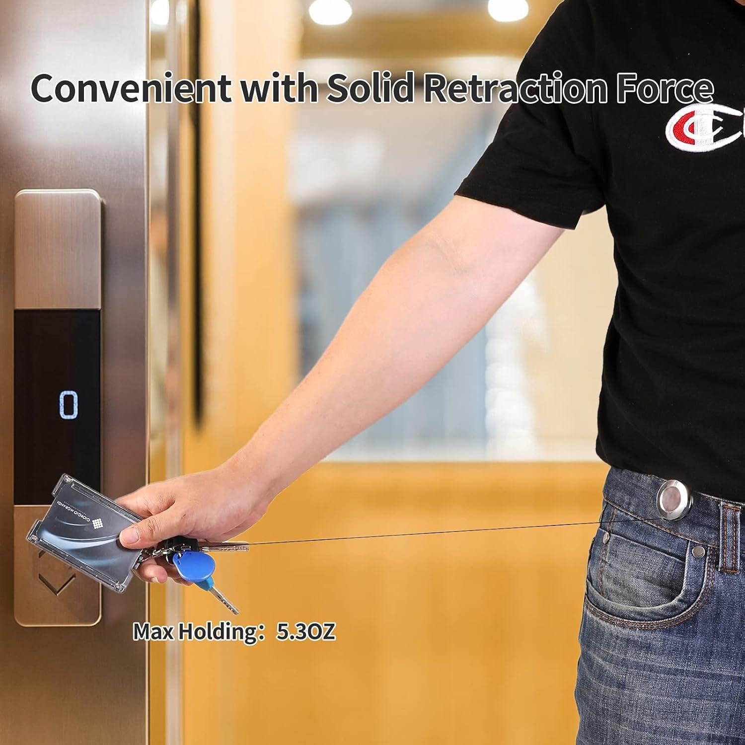 Soporte de Identificación ZAZE Retráctil Negro con Carrete