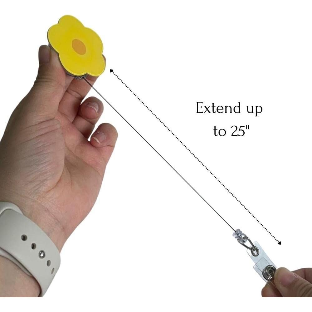 3 Sujetadores Retráctiles de Insignias YJ PREMIUMS con Perlas