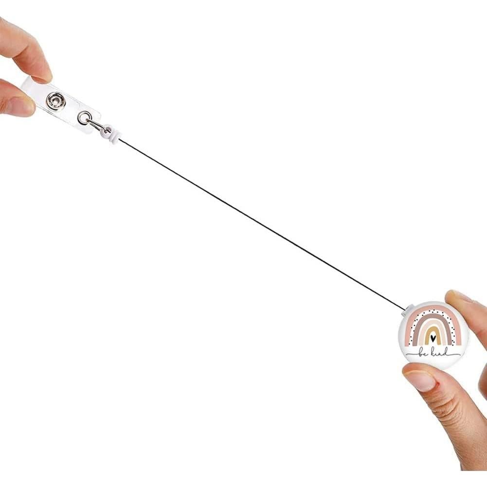 Clip de Insignia Retráctil QIYUSHRY 3 Paquetes Arcoíris