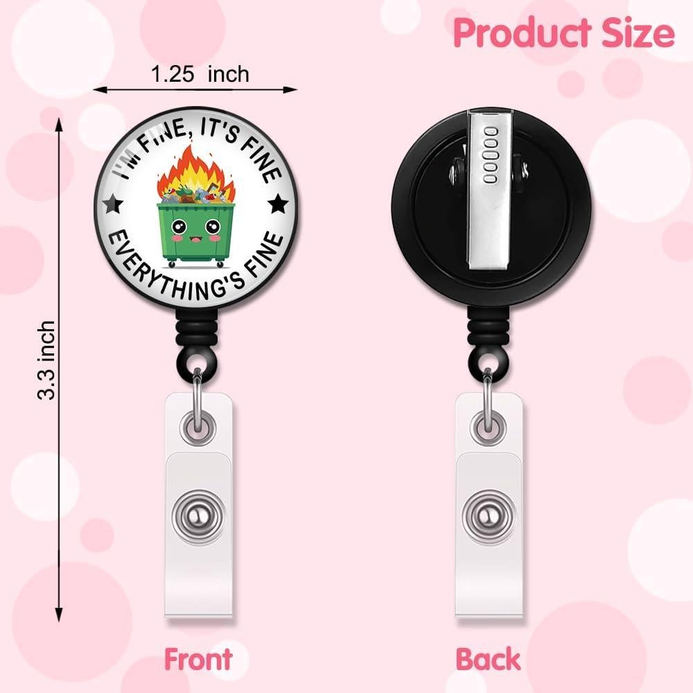 Carrete Retráctil de Insignia RZHV 8.4x3.2cm Clip Cocodrilo