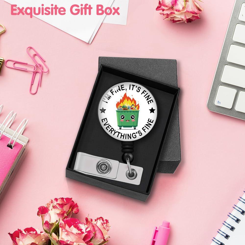 Carrete Retráctil de Insignia RZHV 8.4x3.2cm Clip Cocodrilo