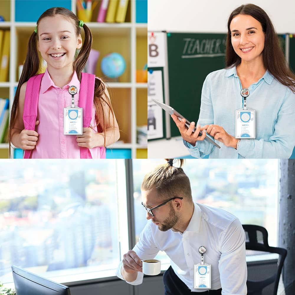 Carrete Retráctil de Insignia RZHV 8.4x3.2cm Clip Cocodrilo