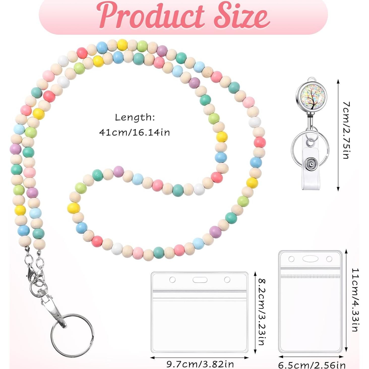 Lanyard de Maestro BESARME Colorido con Portatarjetas y Carrete