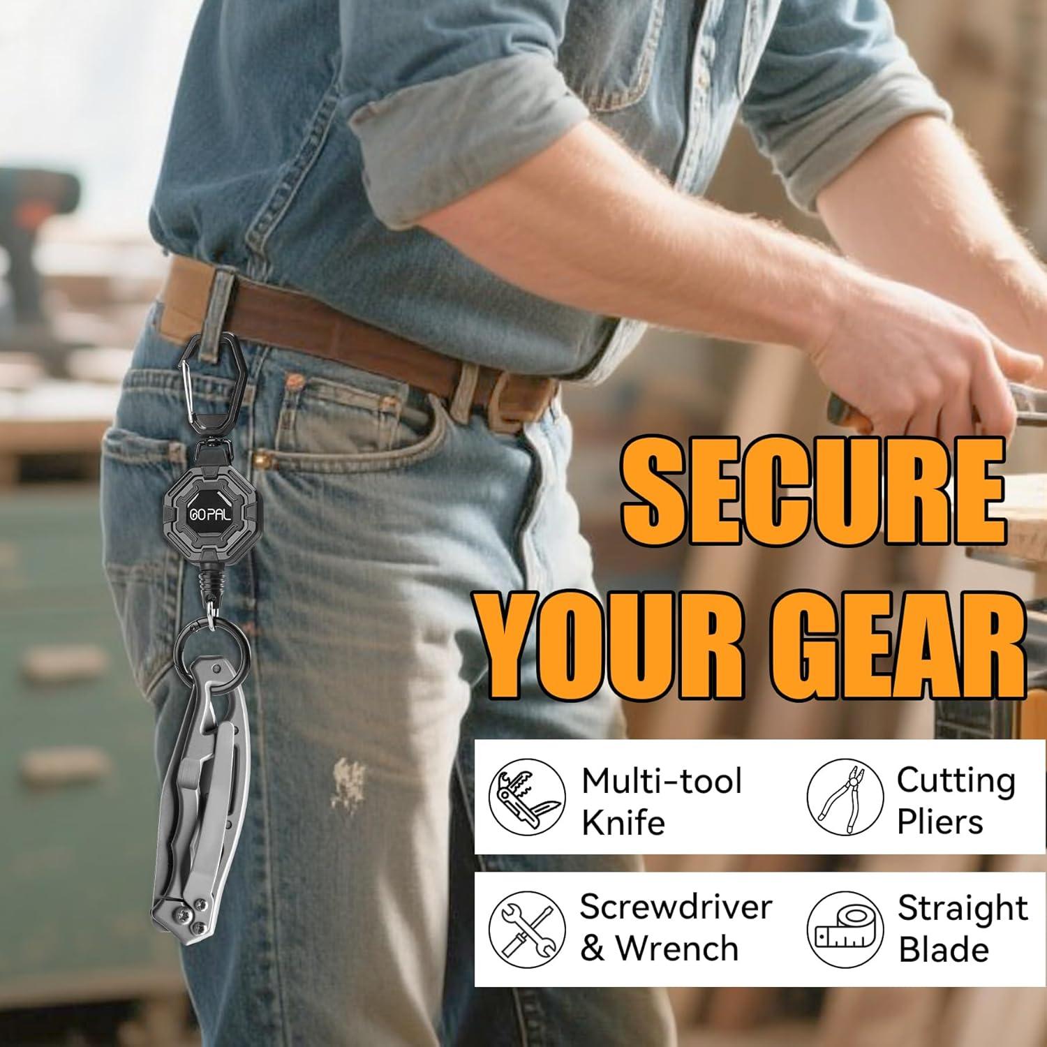 Soporte Retráctil de Insignia Go Pal - 2 Piezas con Clip