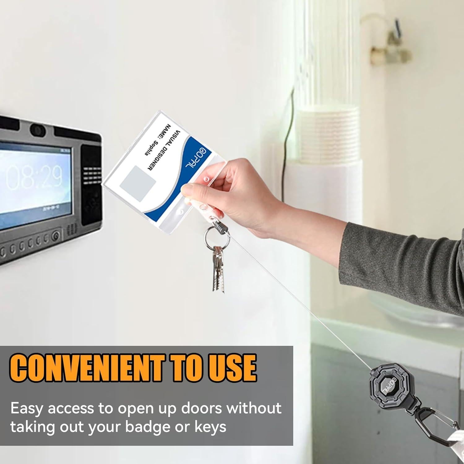 Soporte Retráctil de Insignia Go Pal - 2 Piezas con Clip