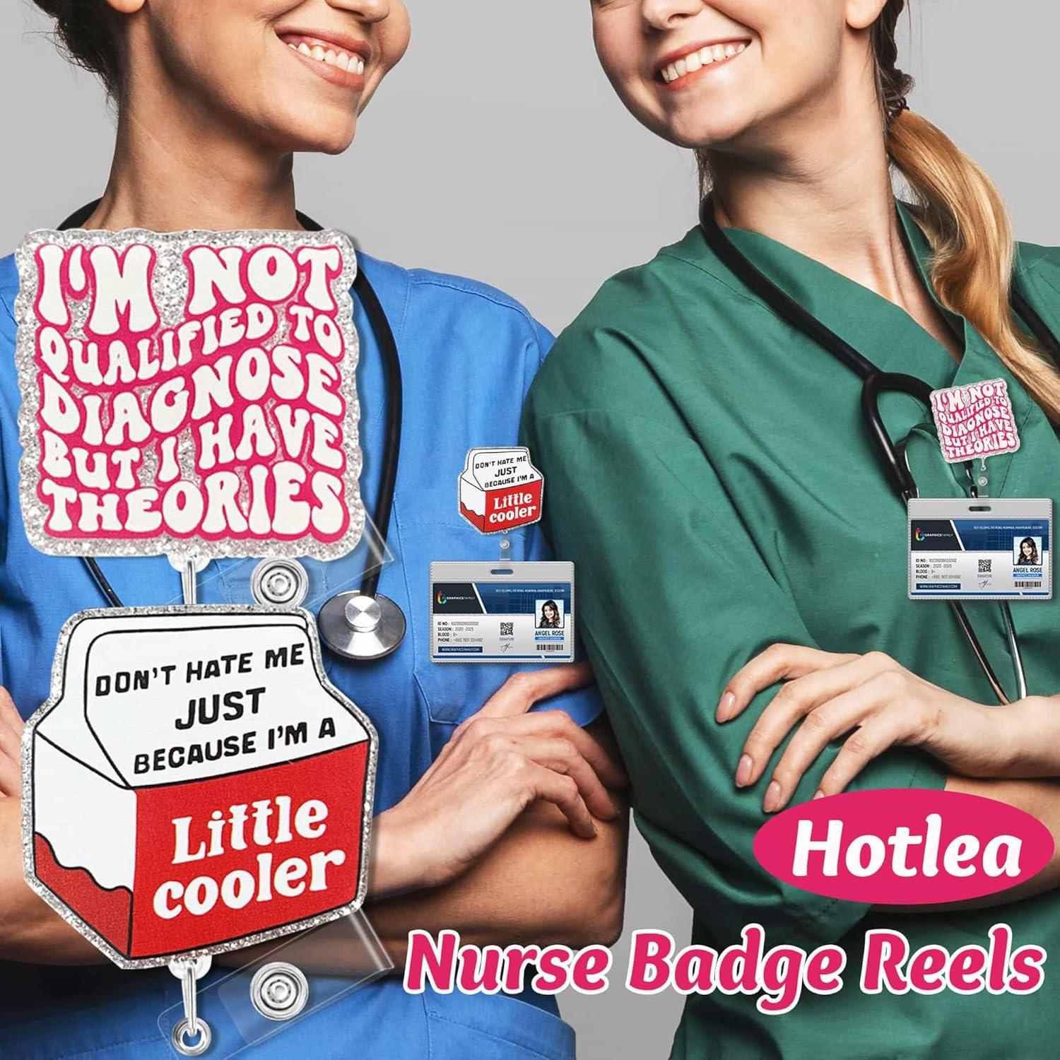 24 Porta Insignias Divertidos Hotlea para Enfermeras y Médicos