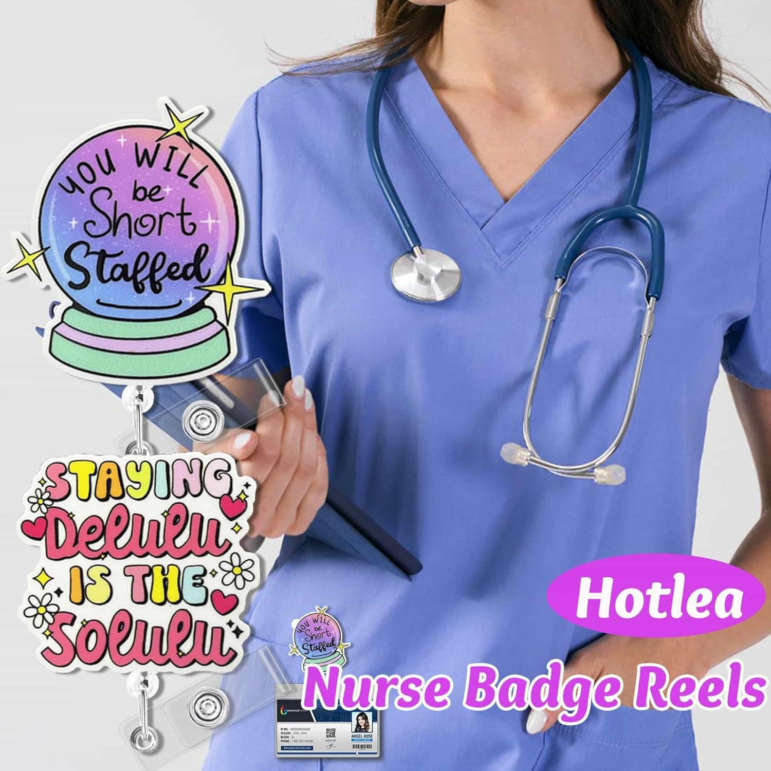 24 Porta Insignias Divertidos Hotlea para Enfermeras y Médicos