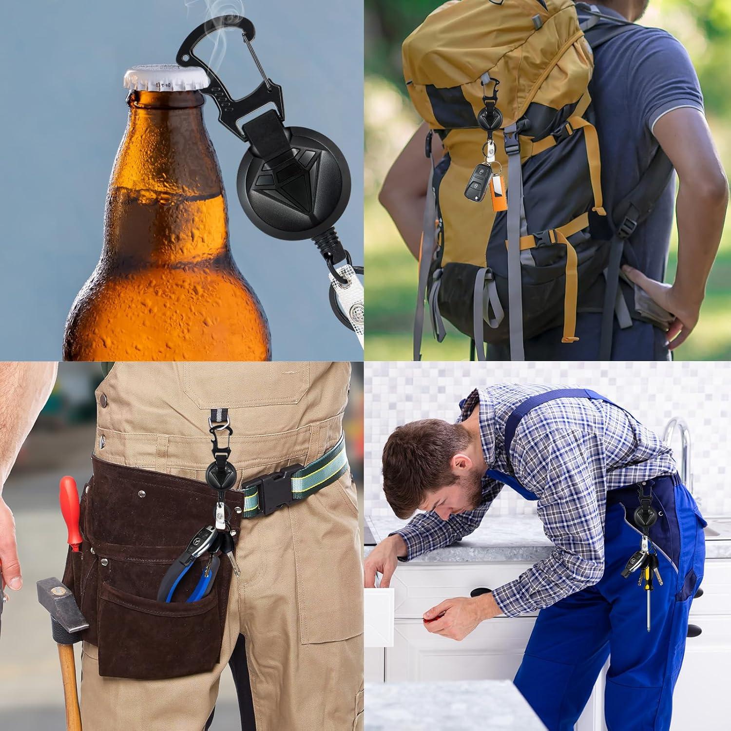 Soporte de Insignia Retráctil YueMiEcoUS 90cm Negro con Abrebotellas