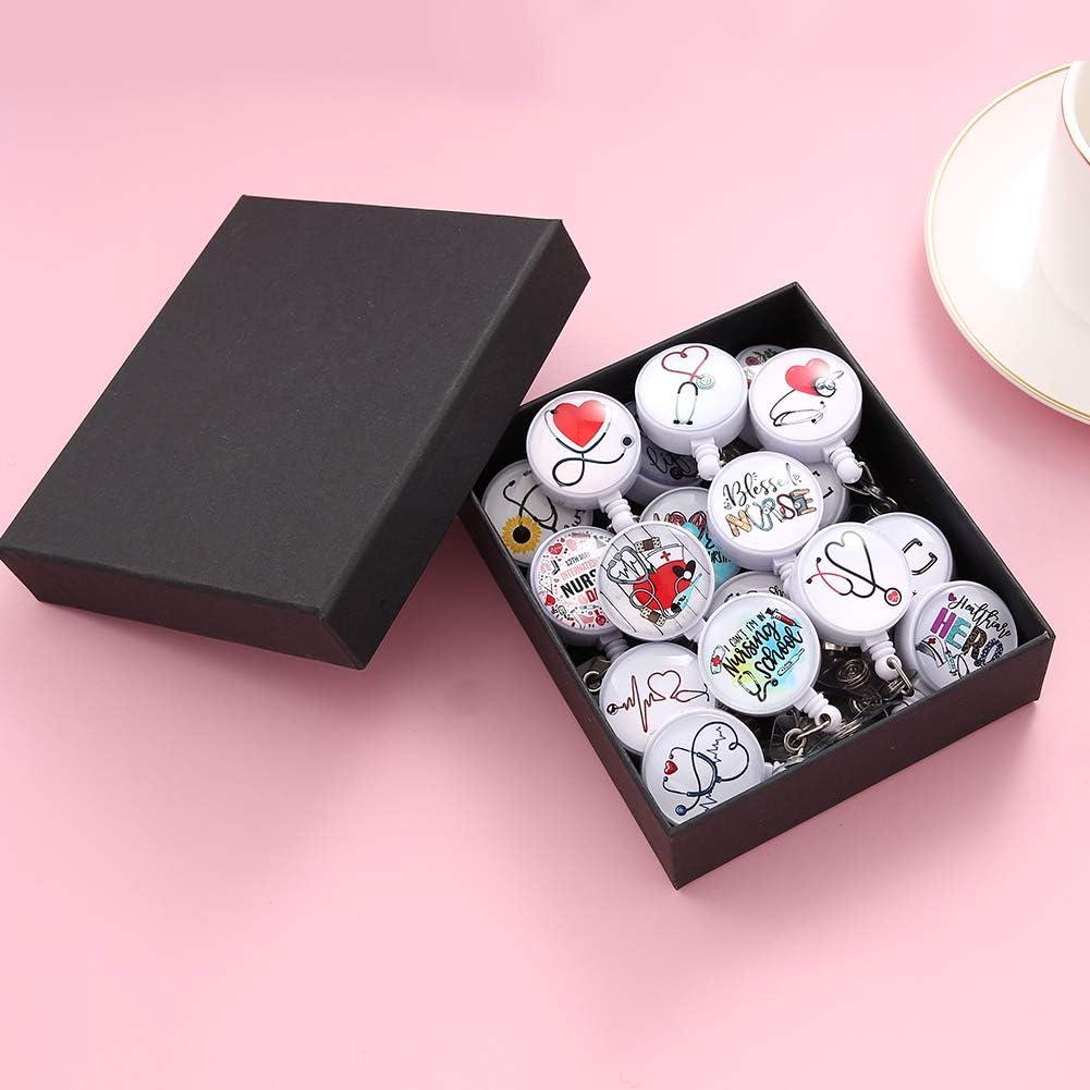 18 Portatarjetas Retráctiles Coeufuedy con Clip de Cocodrilo