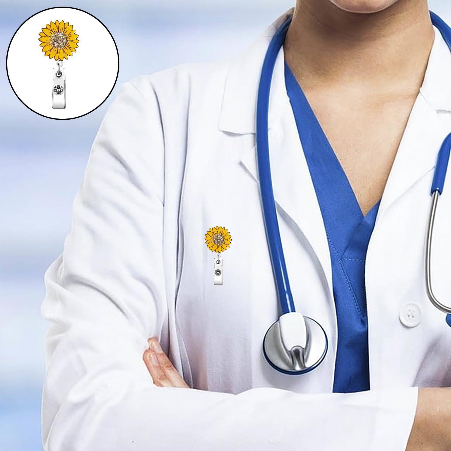 Clip de Insignia Retráctil ASABITE Girasol 76.2 cm para Profesionales