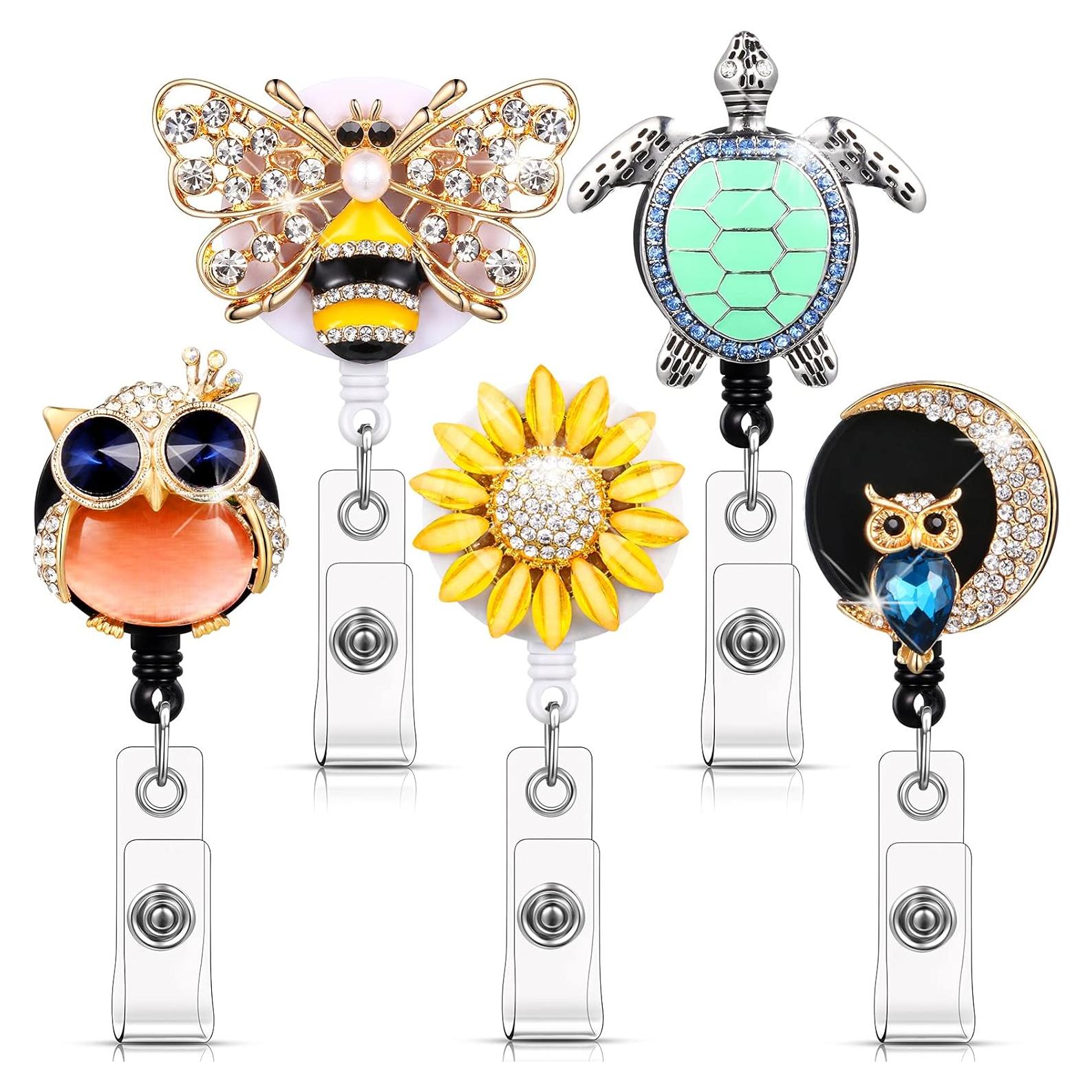 Ruedas de Insignia Cristal Outus 5 Piezas con Clip Giratorio