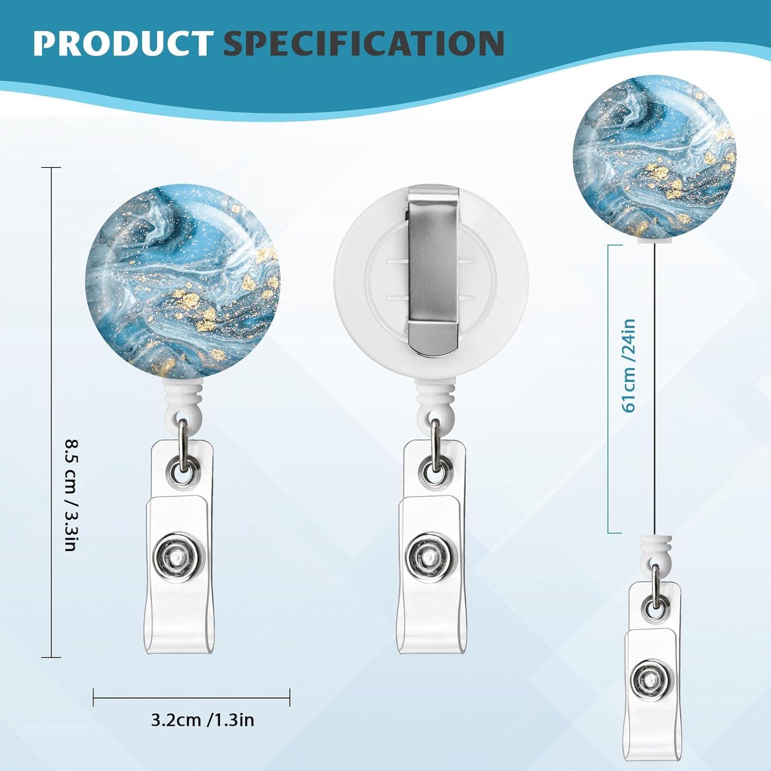 18 Portatarjetas Retráctiles Koorito con Clip Resistente