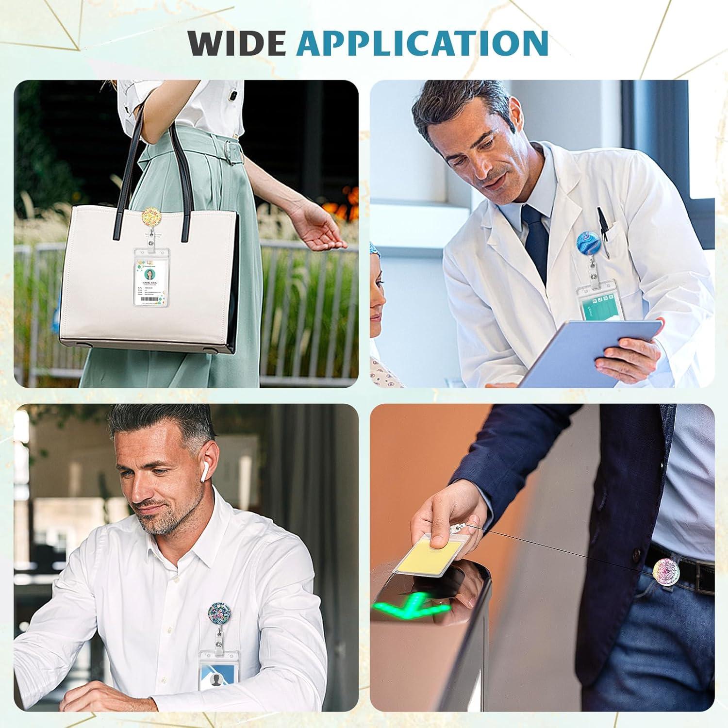 18 Portatarjetas Retráctiles Koorito con Clip Resistente