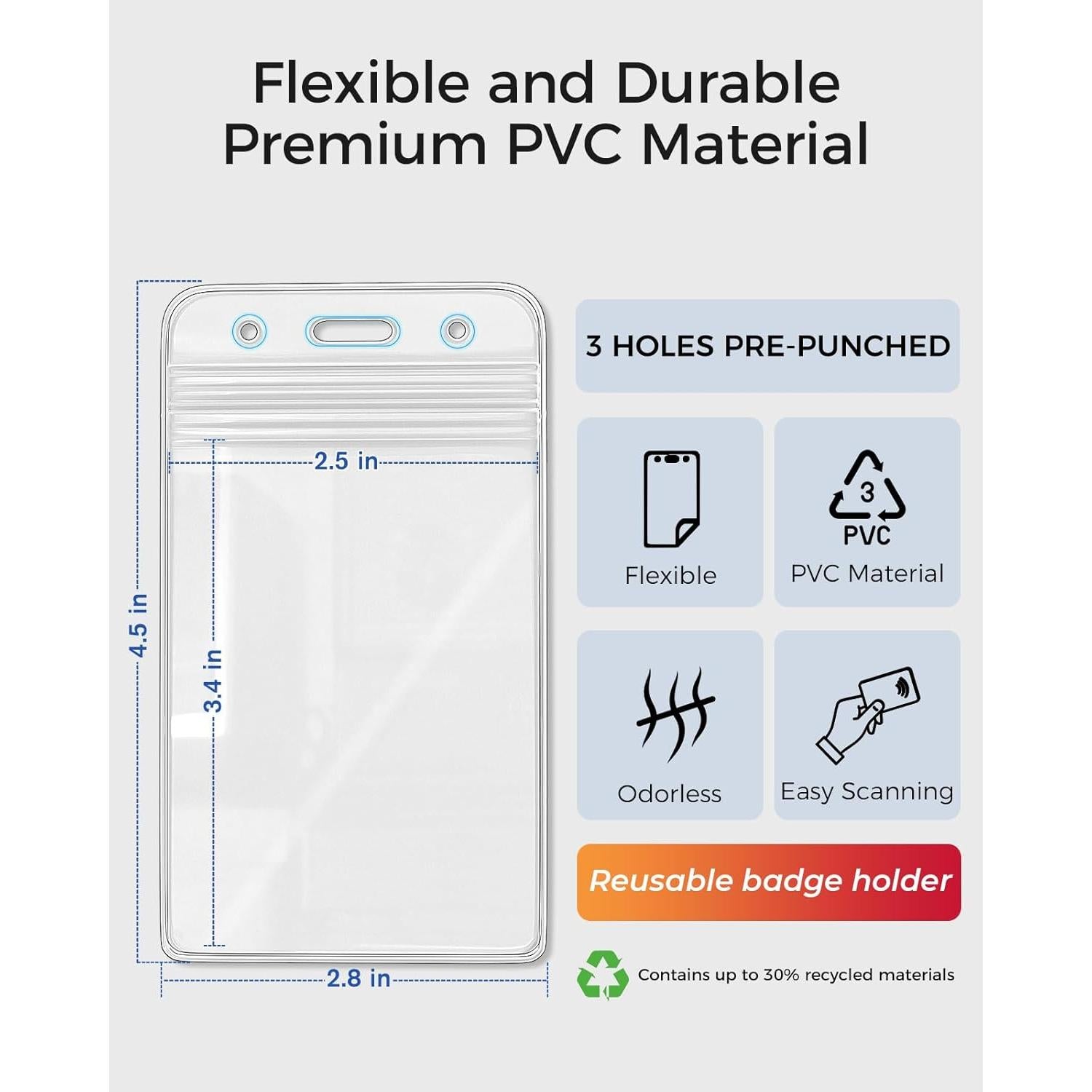 Soporte de Identificación KTRIO Vertical 10 Piezas PVC Impermeable