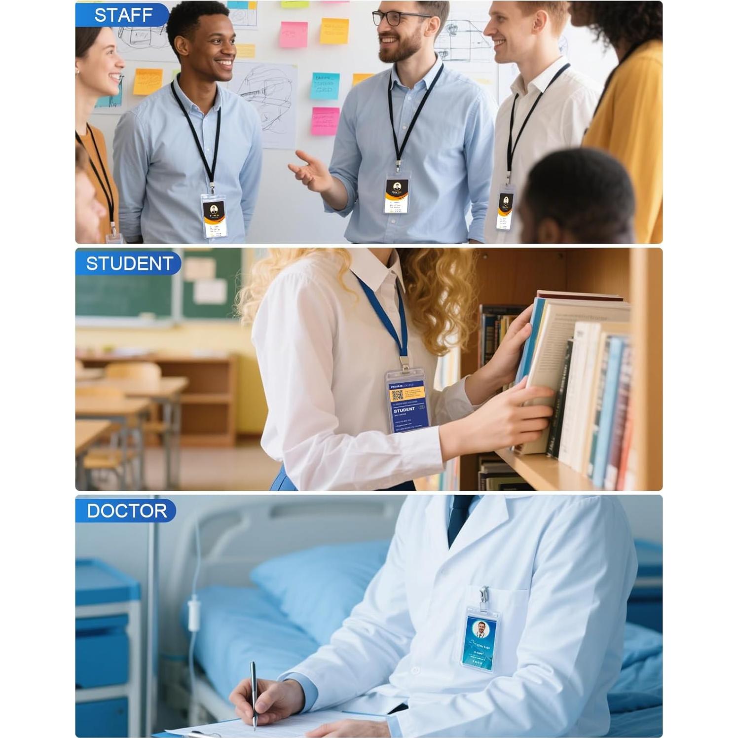 Soporte de Identificación KTRIO Vertical 10 Piezas PVC Impermeable