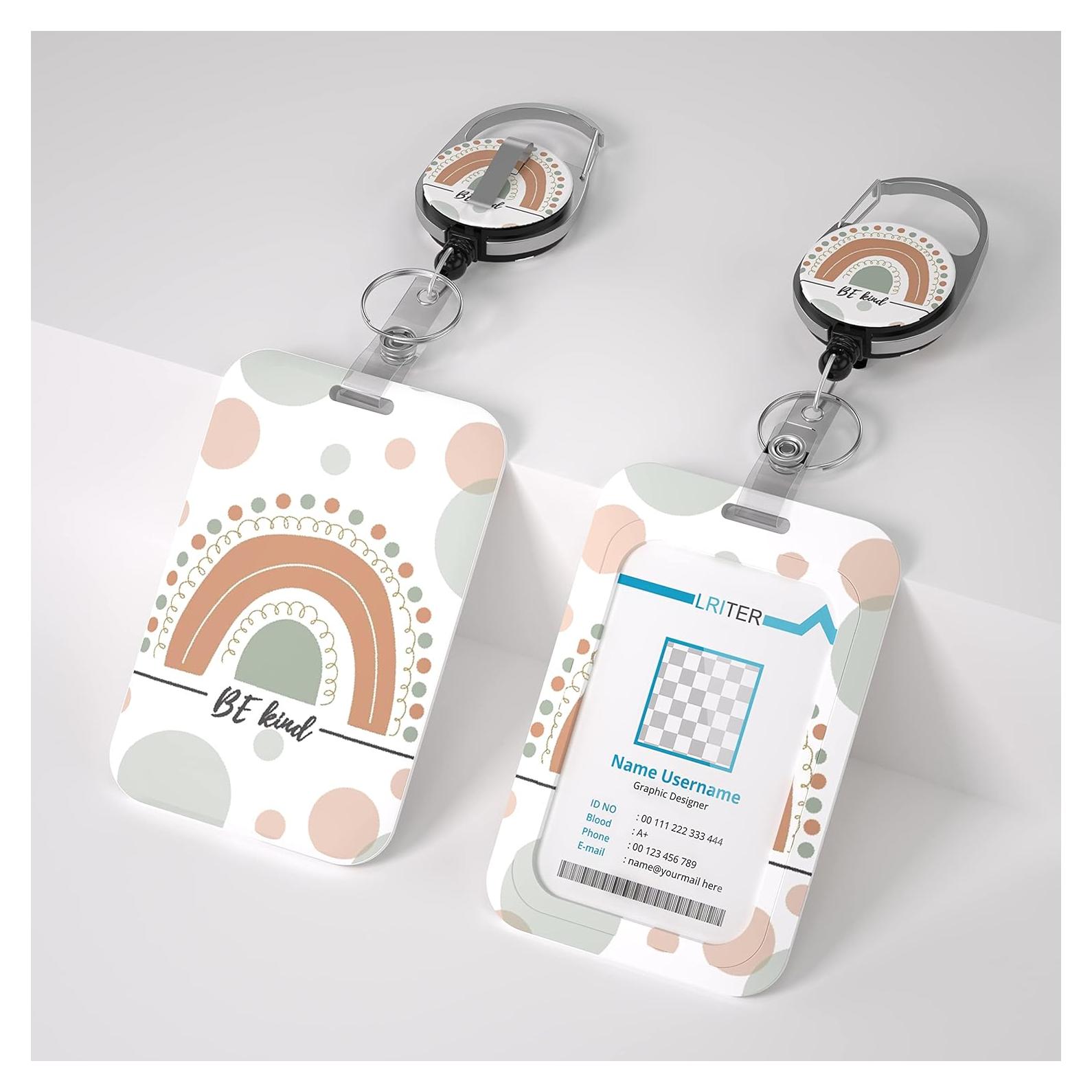 Soporte de Insignia Retráctil LRITER con Clip y Carrete 60 cm