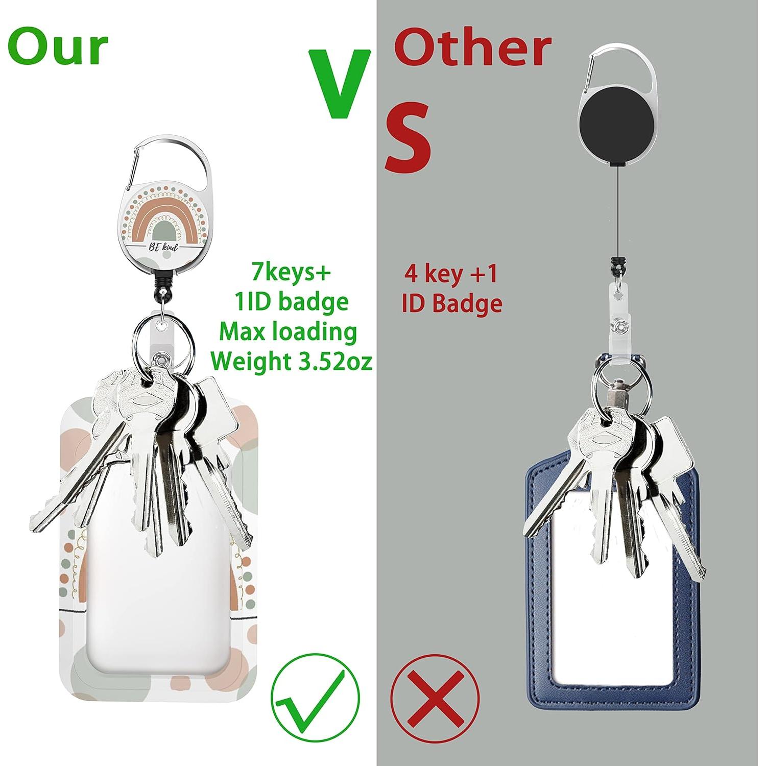 Soporte de Insignia Retráctil LRITER con Clip y Carrete 60 cm