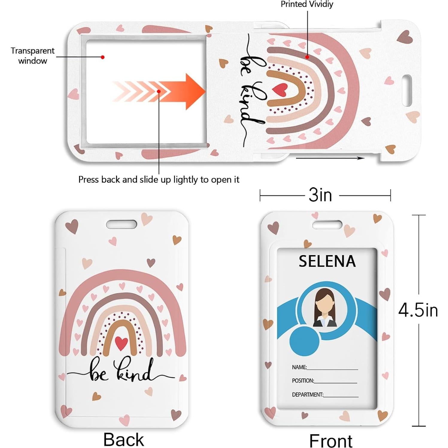 Cinta para Identificación Icycay Arcoíris con Carrete Retráctil