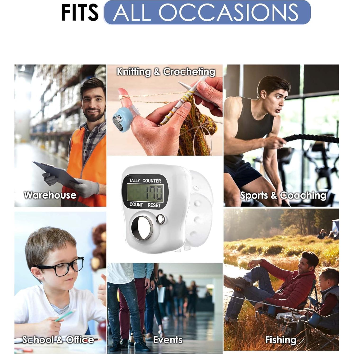 Contador Electrónico de Dedos KTRIO 10 Paquete LCD 5 Dígitos