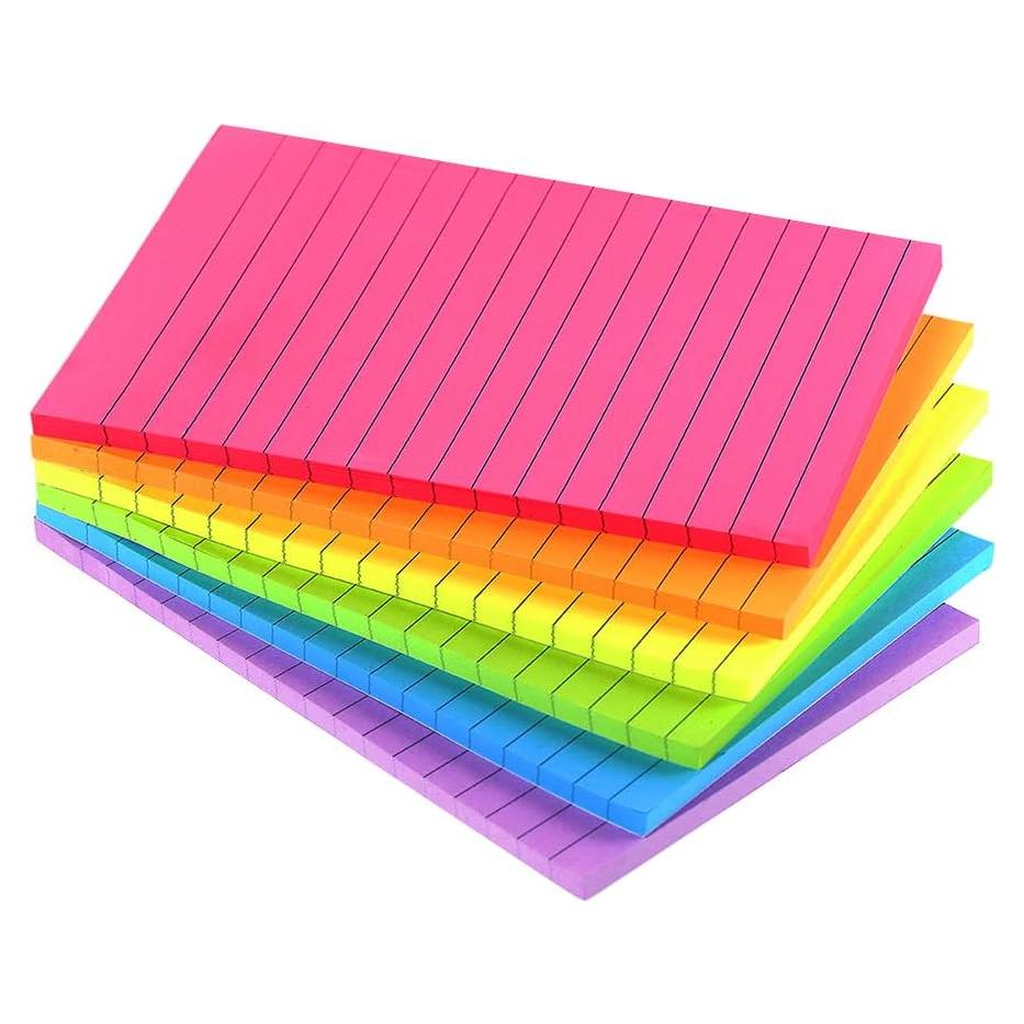 Notas Adhesivas Rayadas Vanpad 10.16x15.24 cm 6 Colores