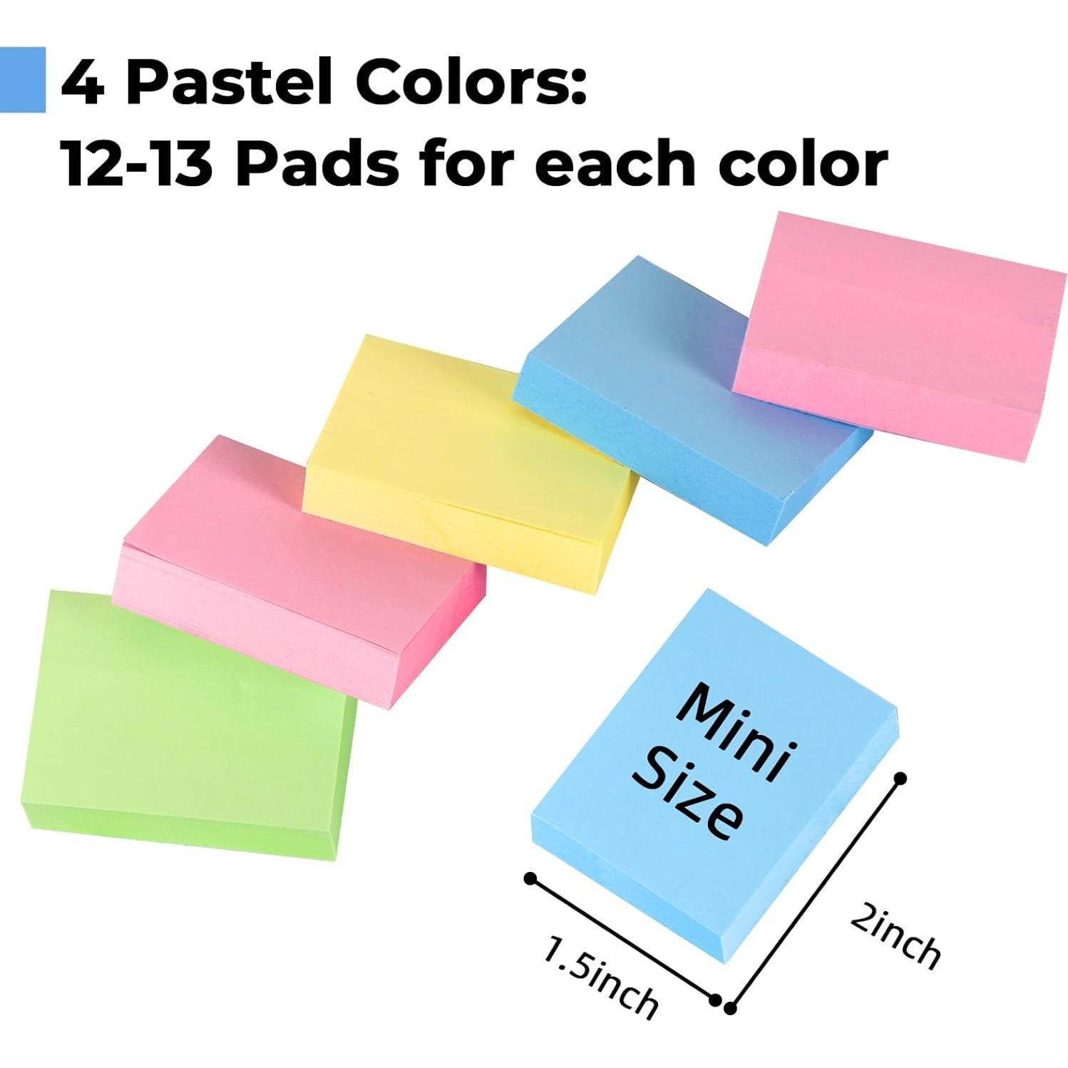 Notas Adhesivas Mini Umikk 3.8x5.1 cm 5000 Hojas 4 Colores