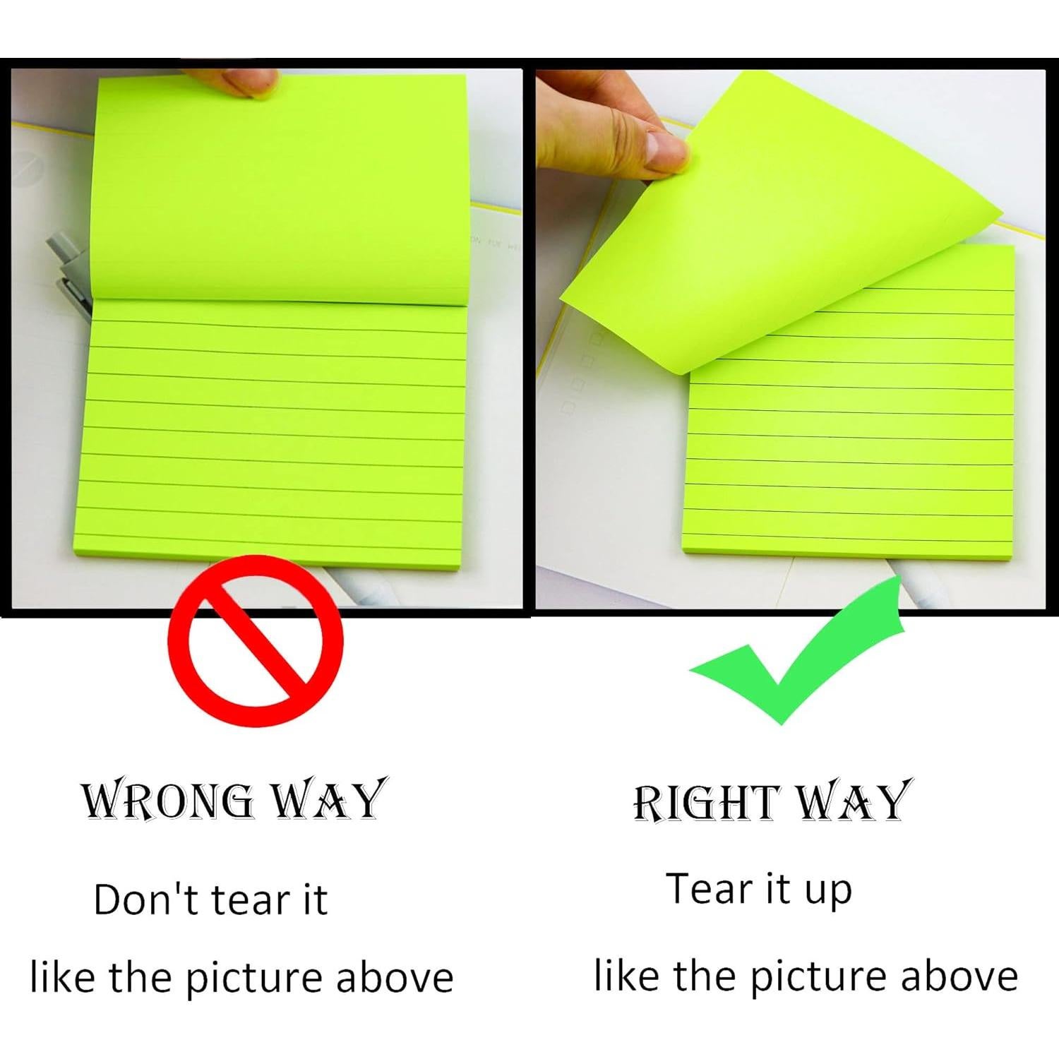 Notas Adhesivas YEECOK 10x10 cm 8 Colores 50 Hojas